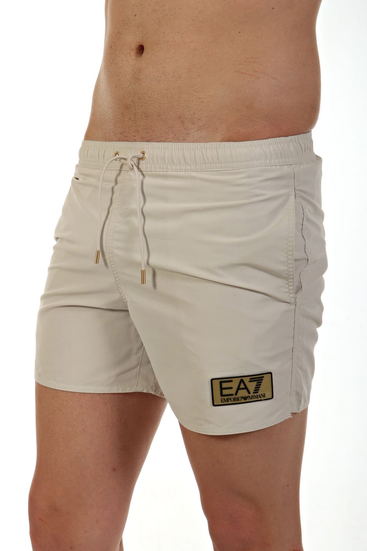 ARMANI 7 ΜΑΓΙΩ SHORTS LOGO ΕΚΡΟΥ