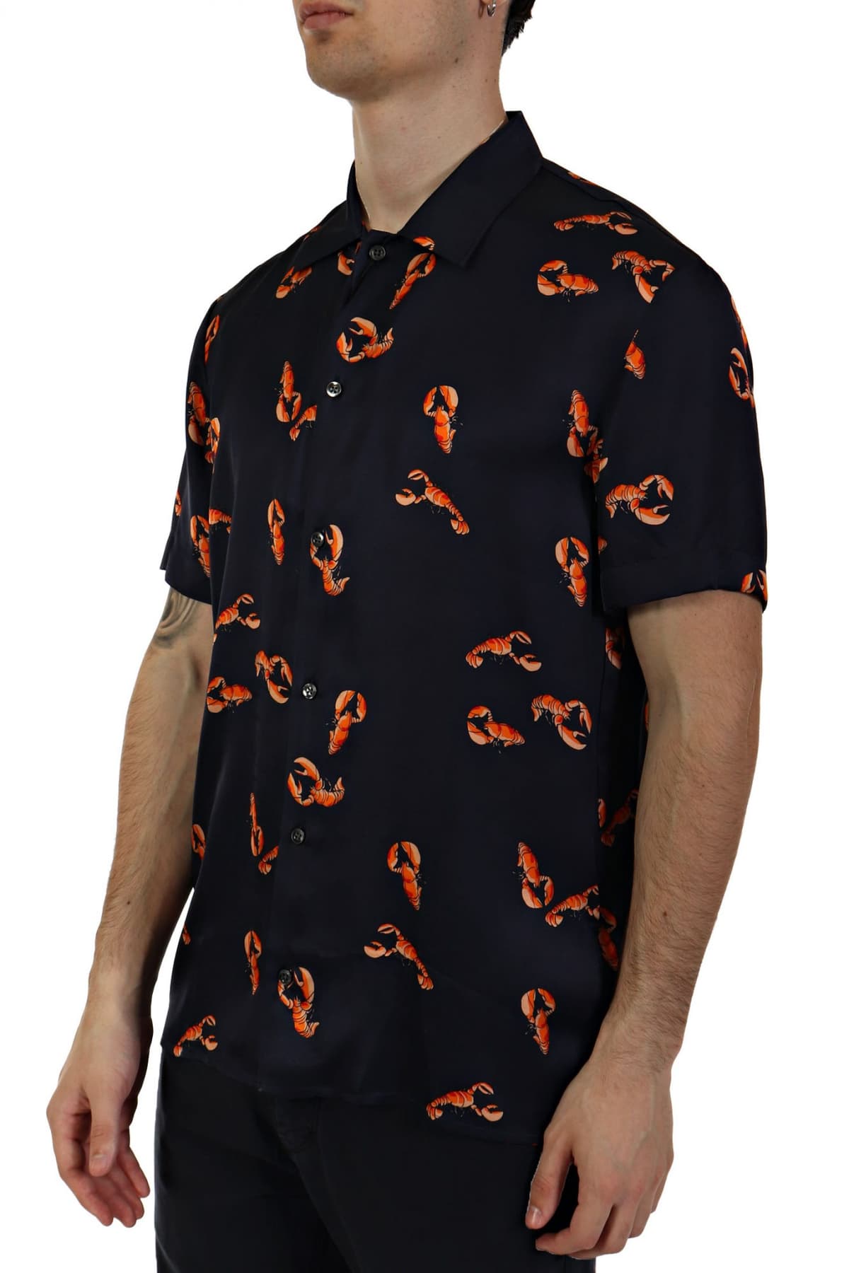 BALDESSARINI ΠΟΥΚΑΜΙΣΟ NIGHT SKY PRINTED LOBSTERS ΜΠΛΕ