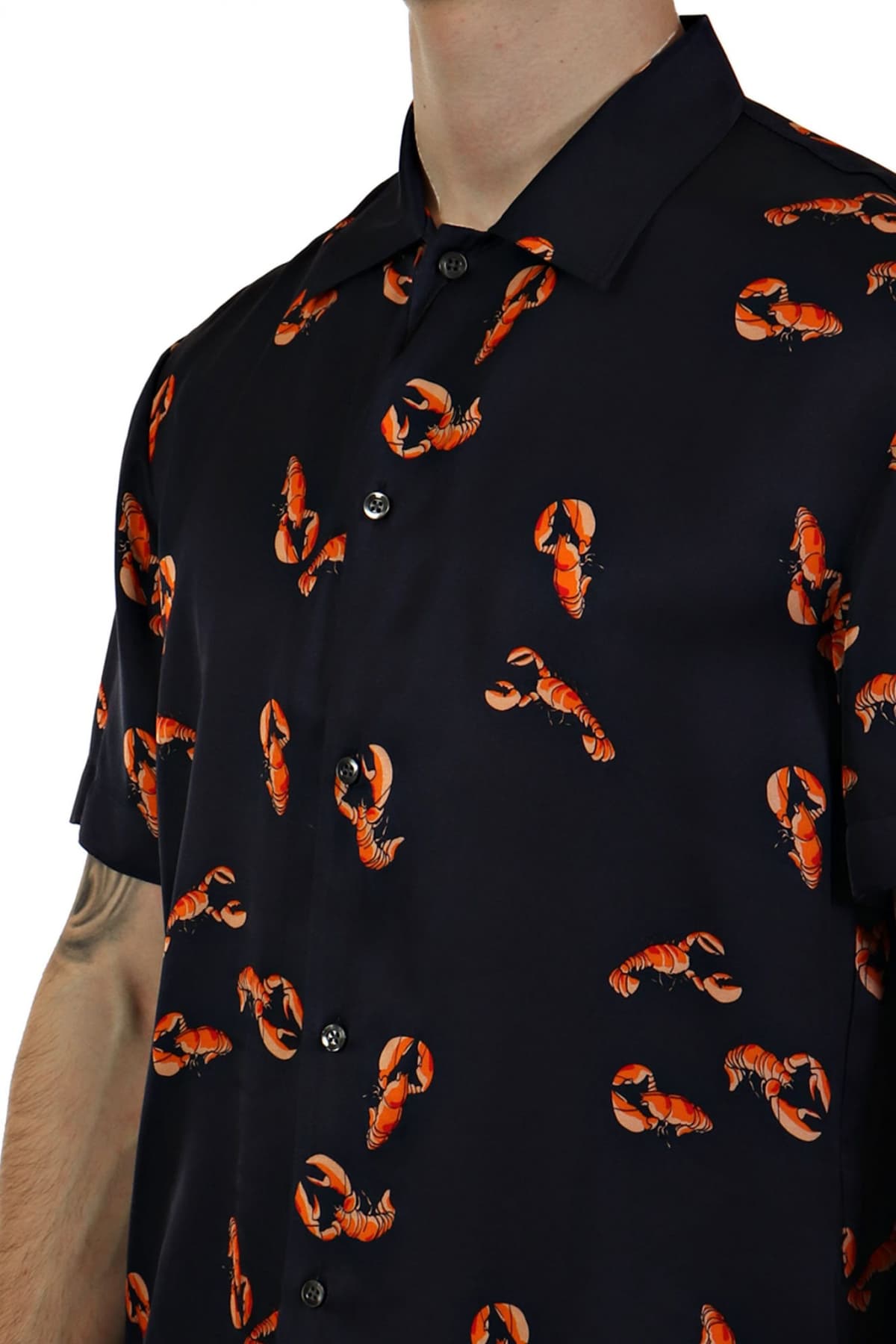 BALDESSARINI ΠΟΥΚΑΜΙΣΟ NIGHT SKY PRINTED LOBSTERS ΜΠΛΕ