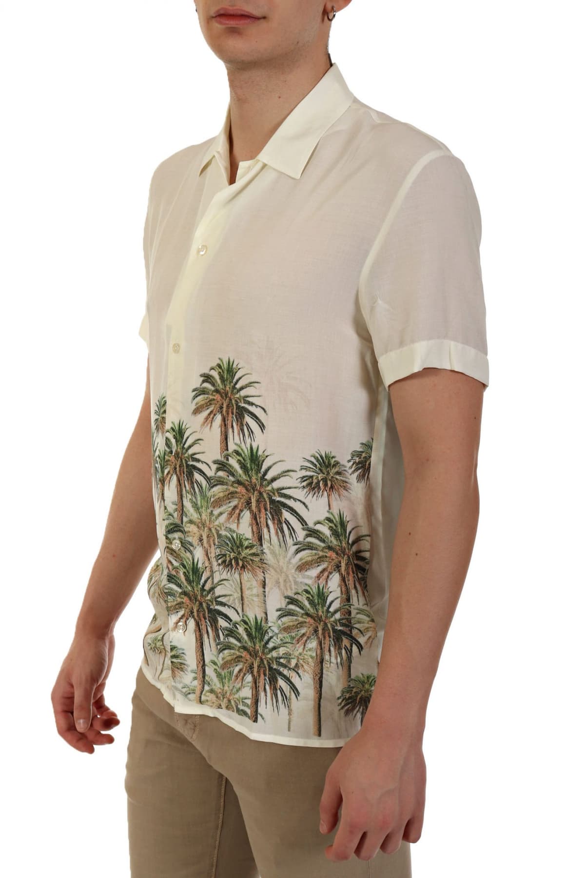 BALDESSARINI ΠΟΥΚΑΜΙΣΟ BLUE MIST PATTERN ΥΠΟΛΕΥΚΟ