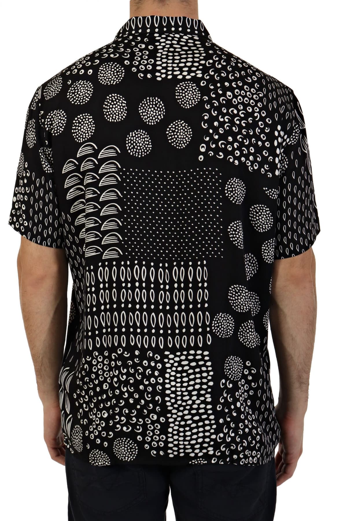 BALDESSARINI ΠΟΥΚΑΜΙΣΟ ΜΙΚΡΟΣΧΕΔΙΟ BLACK BEAUTY ΜΑΥΡΟ-ΛΕΥΚΟ