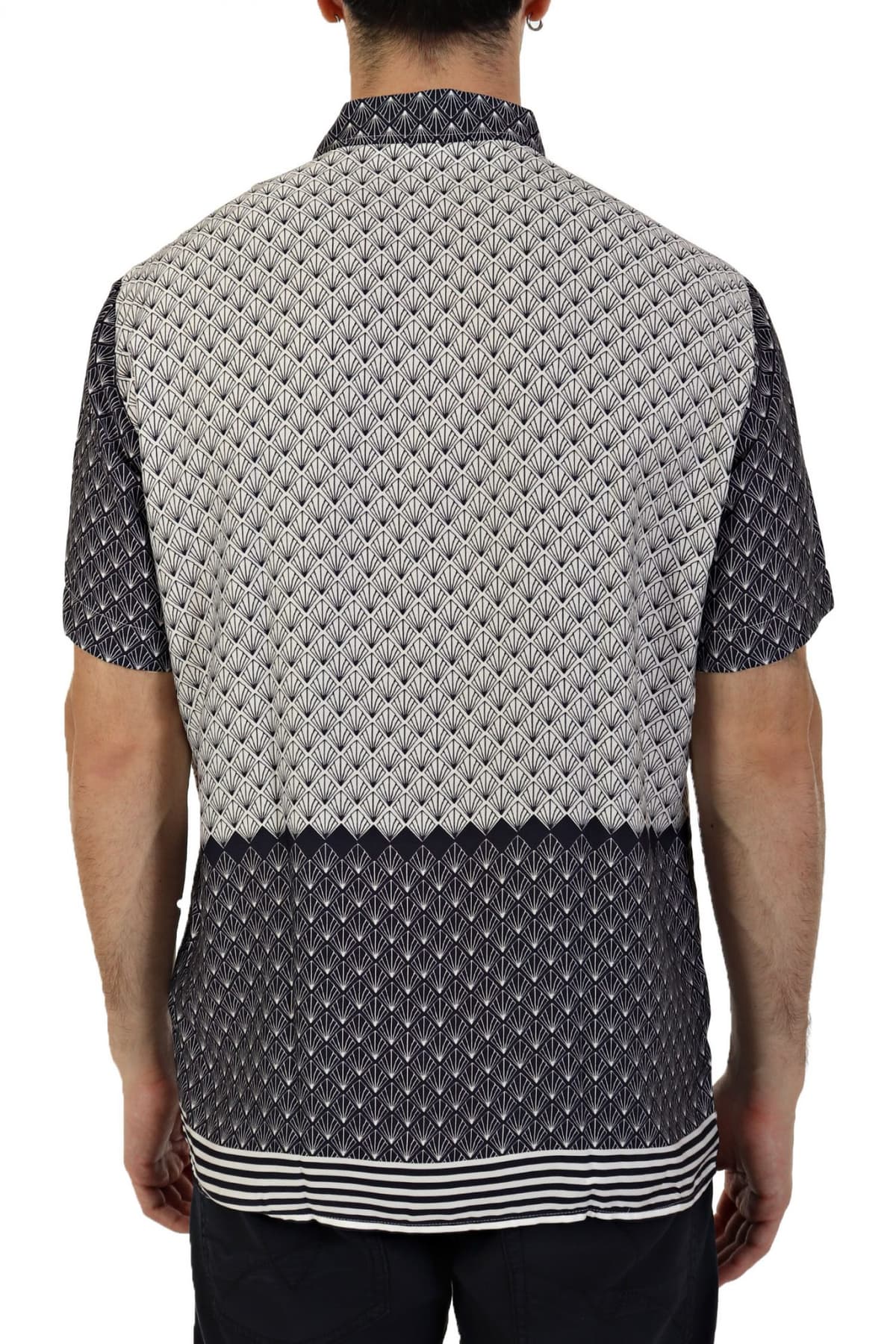 BALDESSARINI ΠΟΥΚΑΜΙΣΟ ΜΙΚΡΟΣΧΕΔΙΟ DEEP WELL MUSTER ΛΕΥΚΟ-ΜΠΛΕ