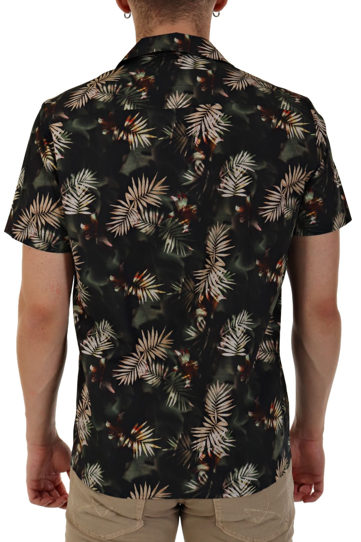 BALDESSARINI ΠΟΥΚΑΜΙΣΟ FLORAL FOUR LEAF ΧΑΚΙ