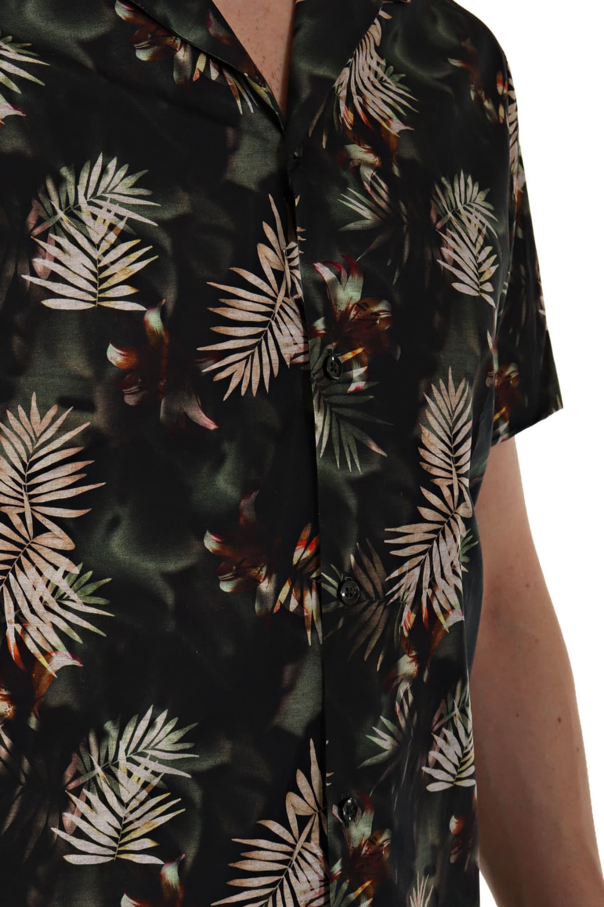 BALDESSARINI ΠΟΥΚΑΜΙΣΟ FLORAL FOUR LEAF ΧΑΚΙ