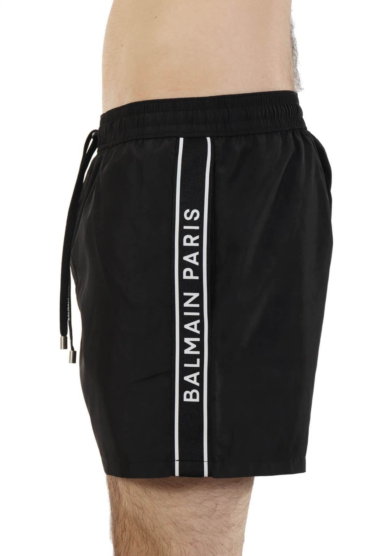 BALMAIN ΜΑΓΙΩ SHORTS LOGO ΜΑΥΡΟ-ΛΕΥΚΟ