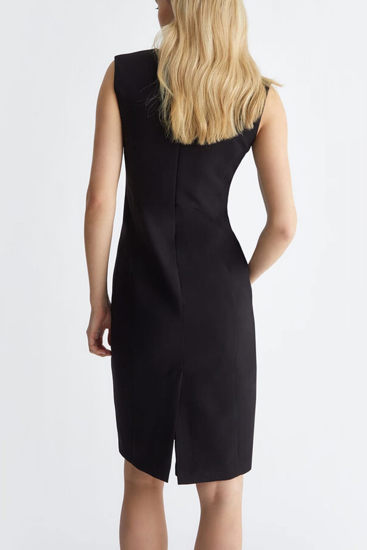 LIU-JO ΦΟΡΕΜΑ MIDI LOGO ΜΕΤΑΛΛΙΚΟ ΜΑΥΡΟ