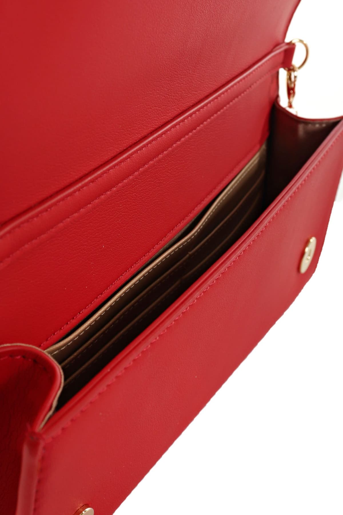 LOVE MOSCHINO ΤΣΑΝΤΑΚΙ ΧΕΙΡΟΣ/CROSSBODY ΑΛΥΣΙΔΑ ΜΕΤΑΛΛΙΚΟ LOGO ΣΤΡΑΣ ΚΟΚΚΙΝΟ