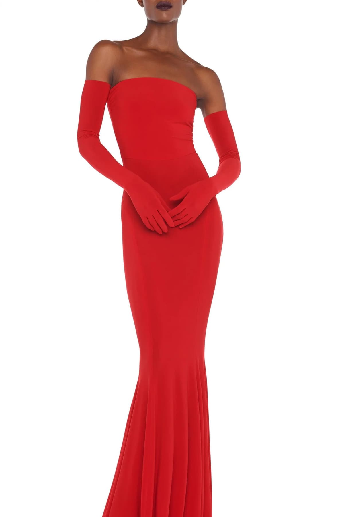 NORMA KAMALI ΓΑΝΤΙΑ ΨΗΛΑ ΚΟΚΚΙΝΟ