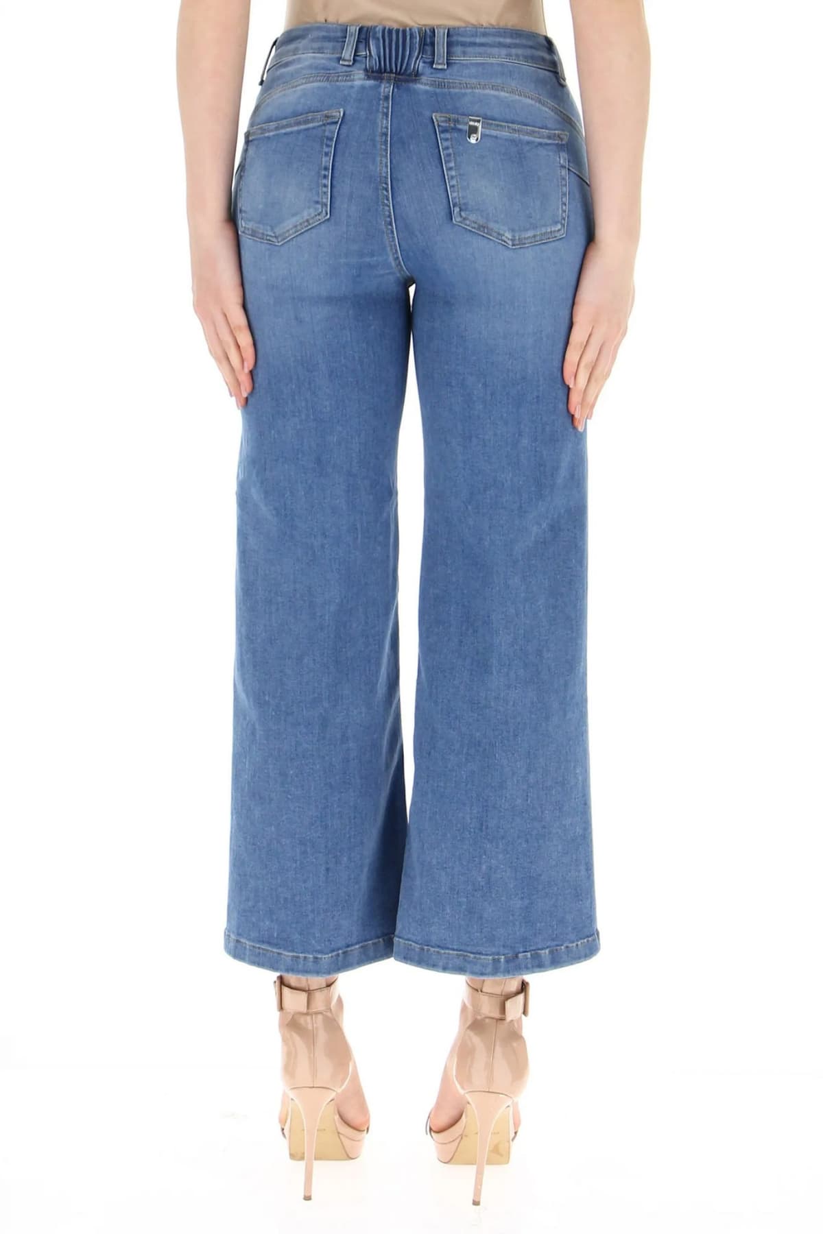 LIU JO ΠΑΝΤΕΛΟΝΙ CROPPED FLARED JEANS ΜΠΛΕ