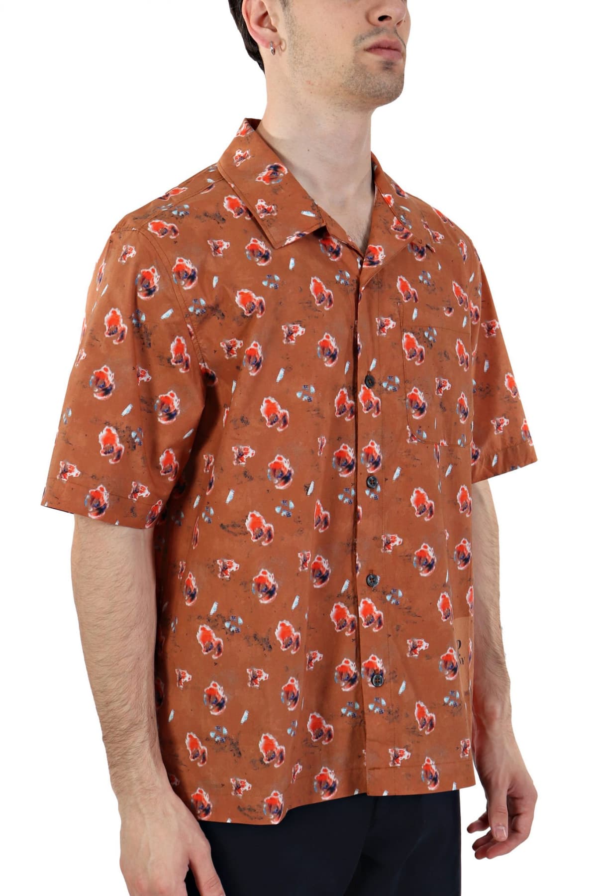 C.P COMPANY ΠΟΥΚΑΜΙΣΟ ALL OVER PRINT ΠΟΡΤΟΚΑΛΙ