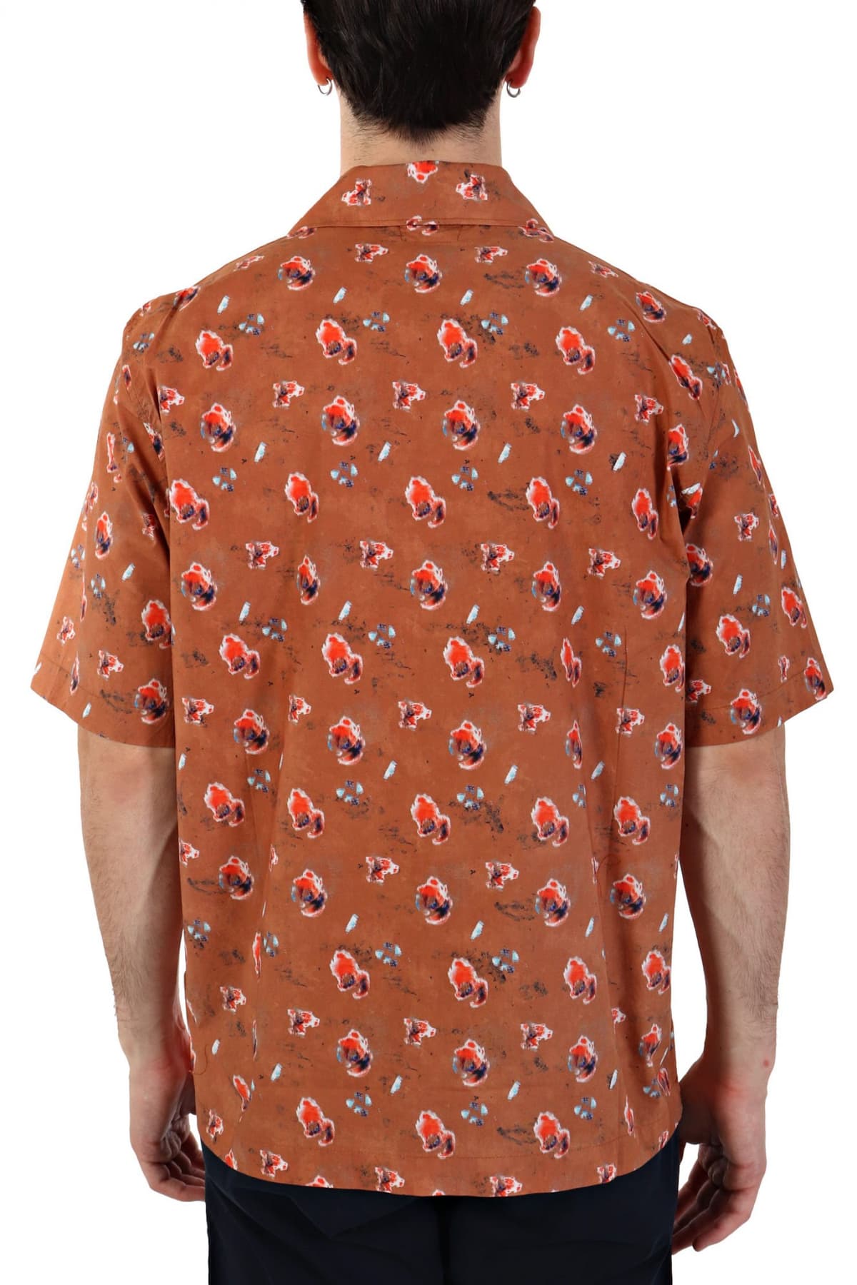 C.P COMPANY ΠΟΥΚΑΜΙΣΟ ALL OVER PRINT ΠΟΡΤΟΚΑΛΙ