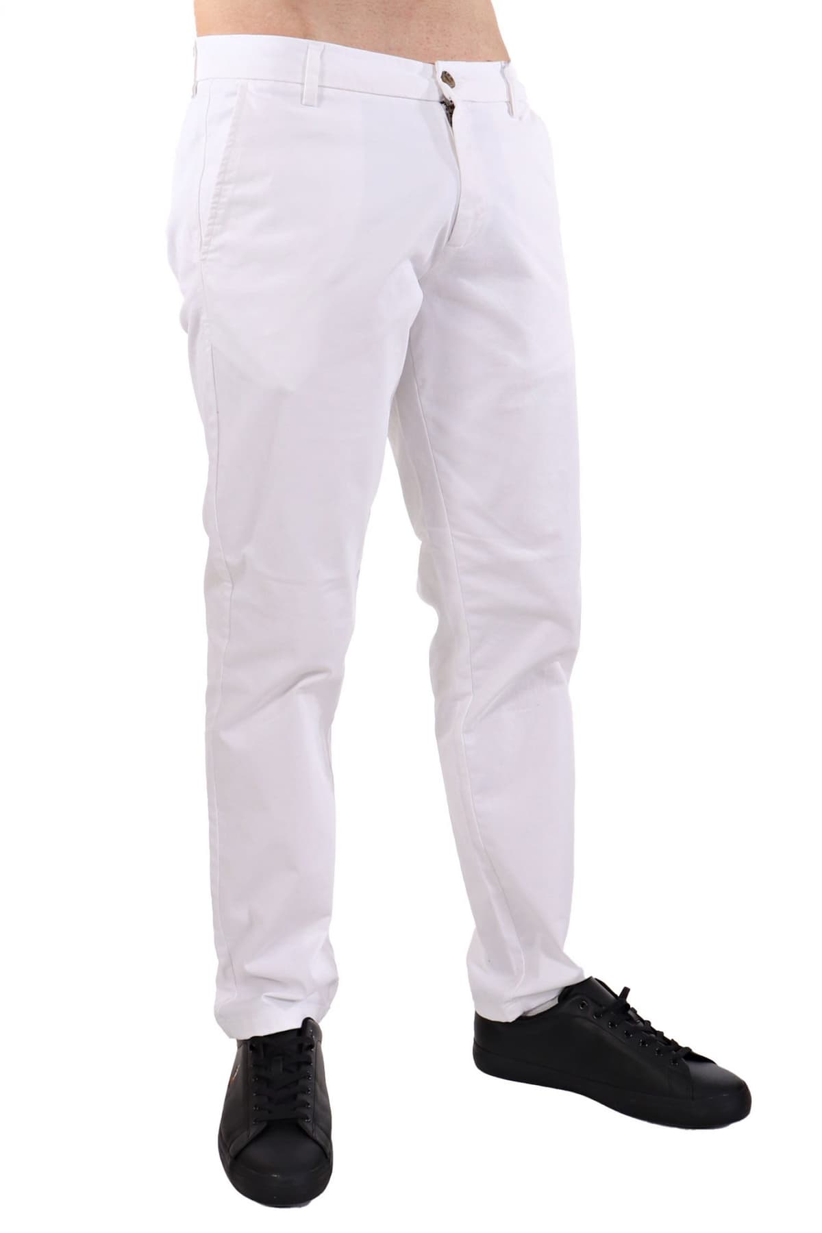 HECHTER ΠΑΝΤΕΛΟΝΙ CHINO REGULAR FIT ΛΕΥΚΟ