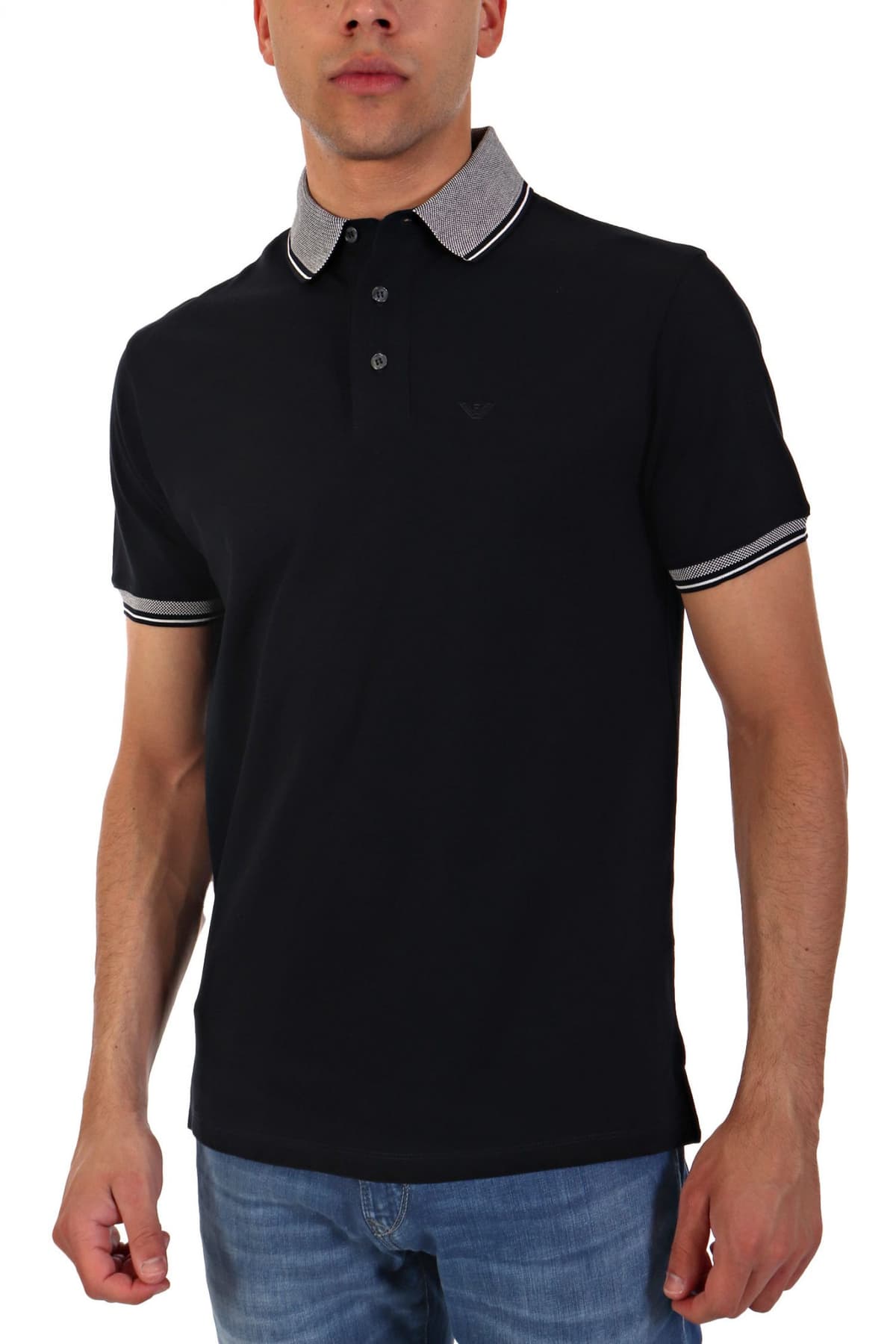 EMPORIO ARMANI POLO LOGO ΜΠΛΕ