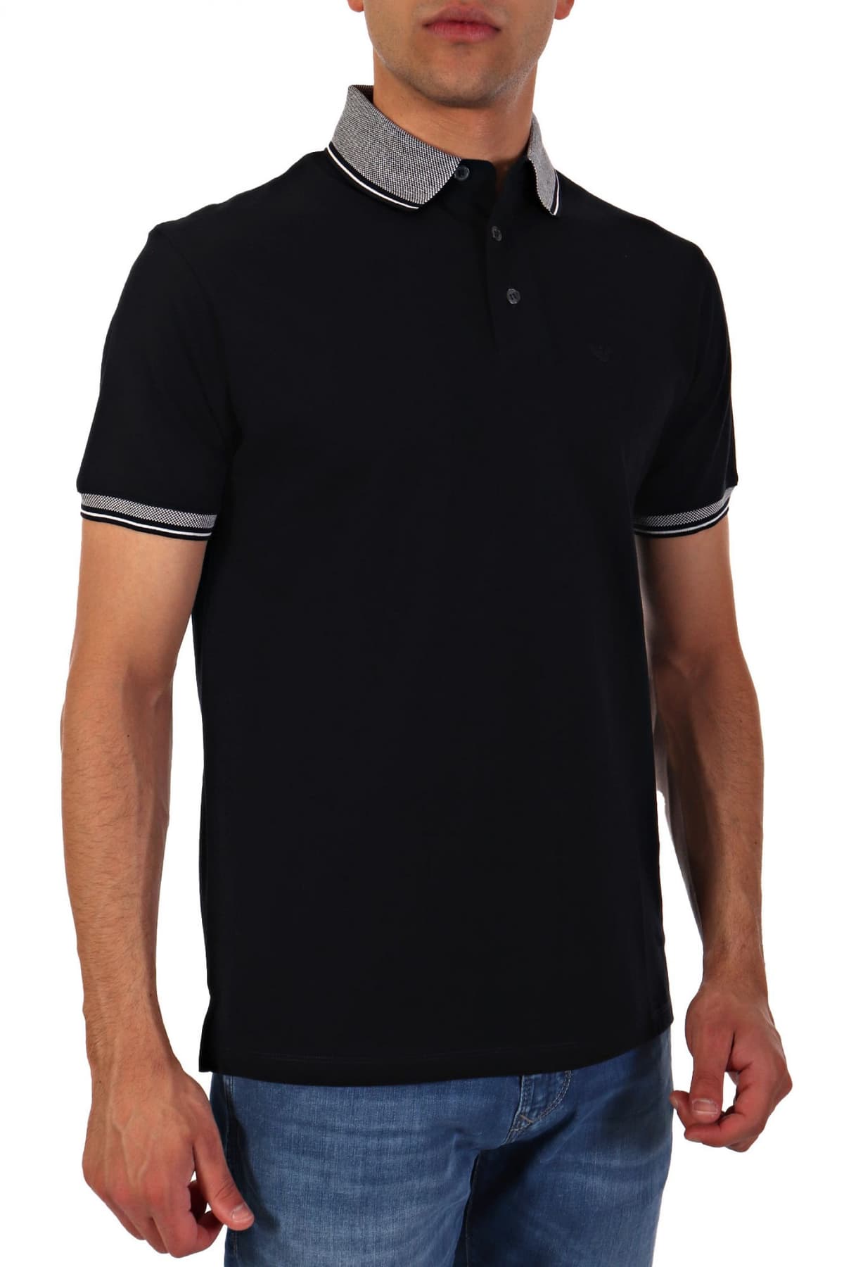 EMPORIO ARMANI POLO LOGO ΜΠΛΕ