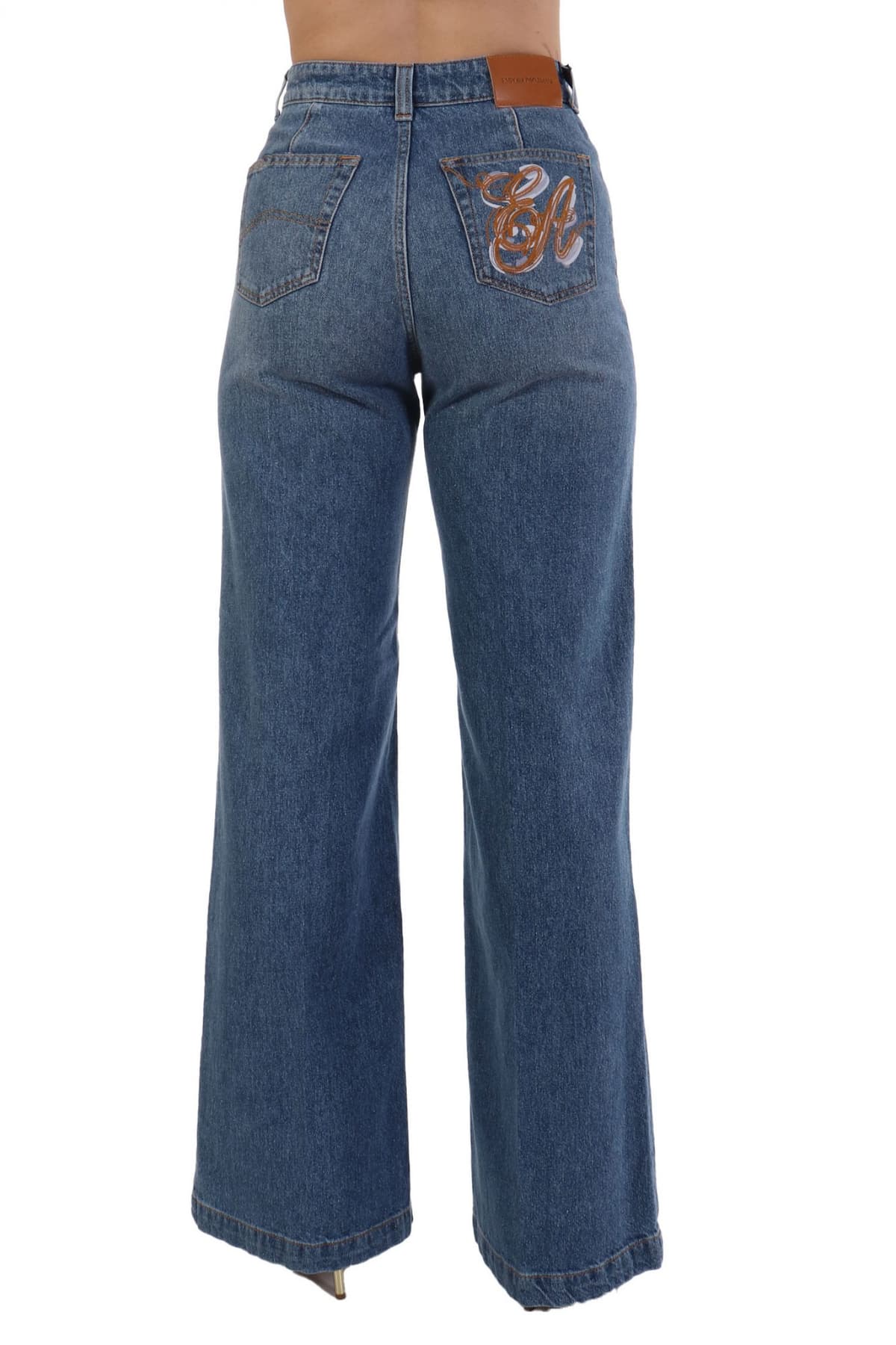 EMPORIO ARMANI ΠΑΝΤΕΛΟΝΙ JEANS REGULAR FIT LOGO ΤΣΕΠΗ ΜΠΛΕ