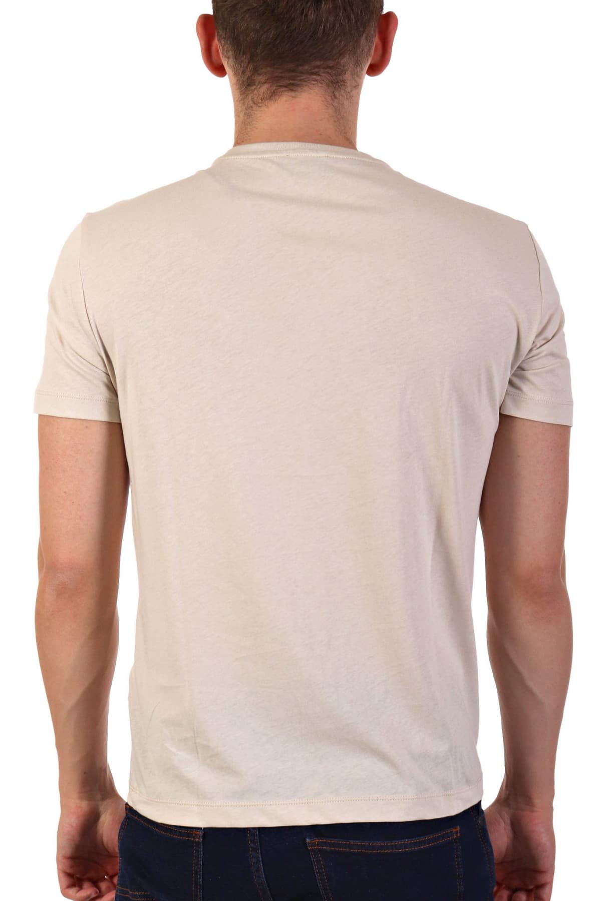 ARMANI 7 T-SHIRT GOLD LOGO ΜΠΕΖ