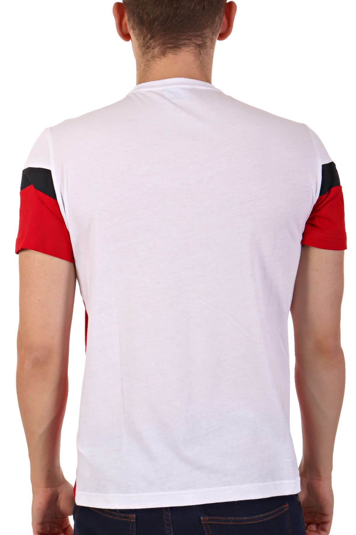 ARMANI 7 T-SHIRT LOGO ΛΕΥΚΟ-ΚΟΚΚΙΝΟ