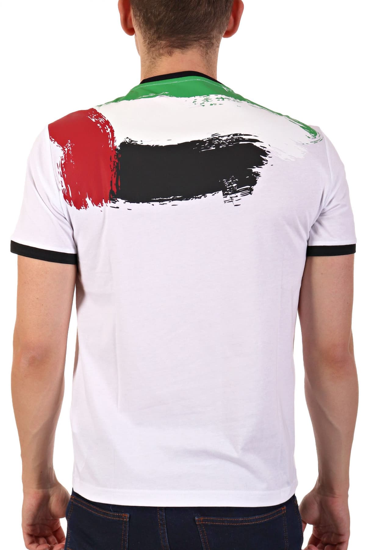 ARMANI 7 T-SHIRT LOGO UAE FLAG ΛΕΥΚΟ-ΠΡΑΣΙΝΟ