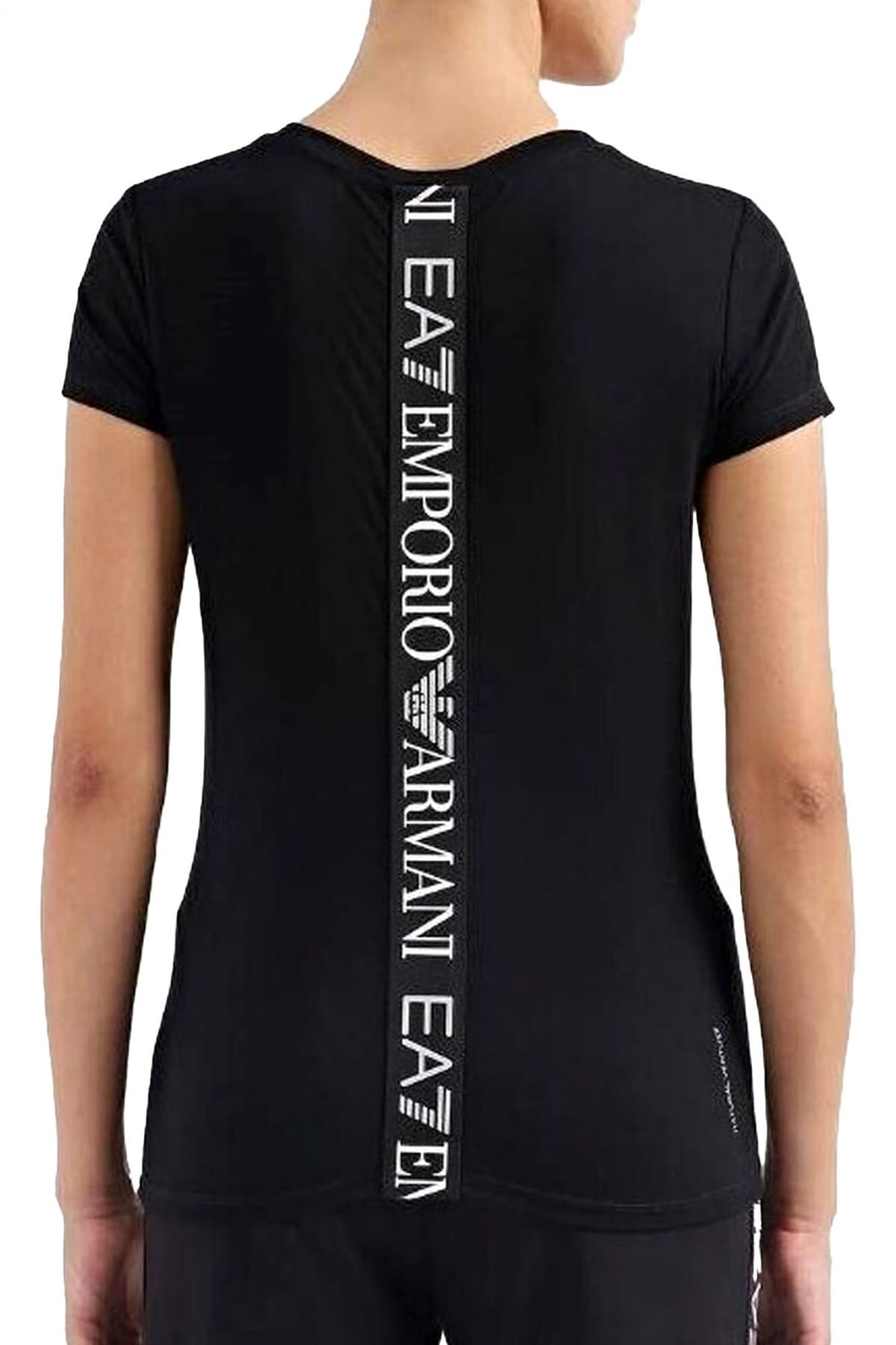 ARMANI 7 T-SHIRT LOGO ΛΕΠΤΟΜΕΡΕΙΑ ΠΛΑΤΗ ΜΑΥΡΟ
