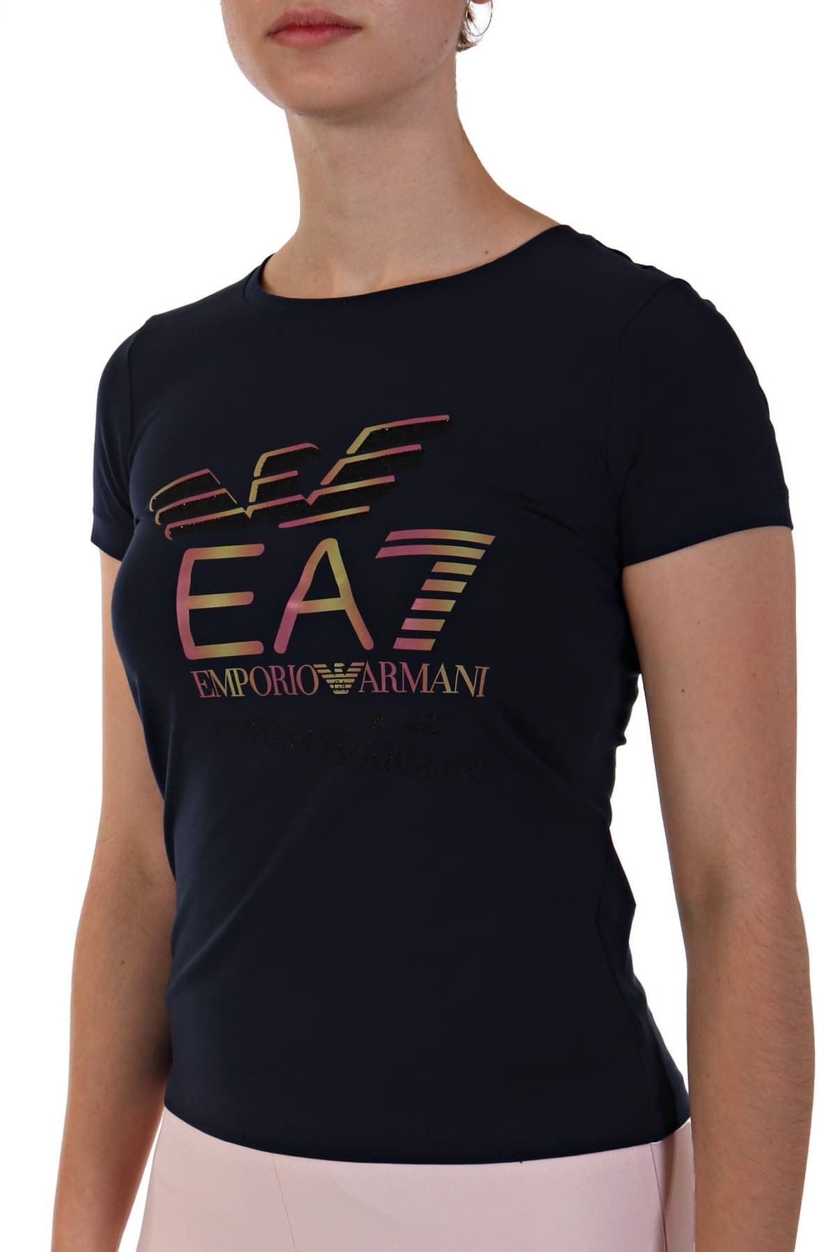ARMANI 7 T-SHIRT LOGO ΜΠΛΕ