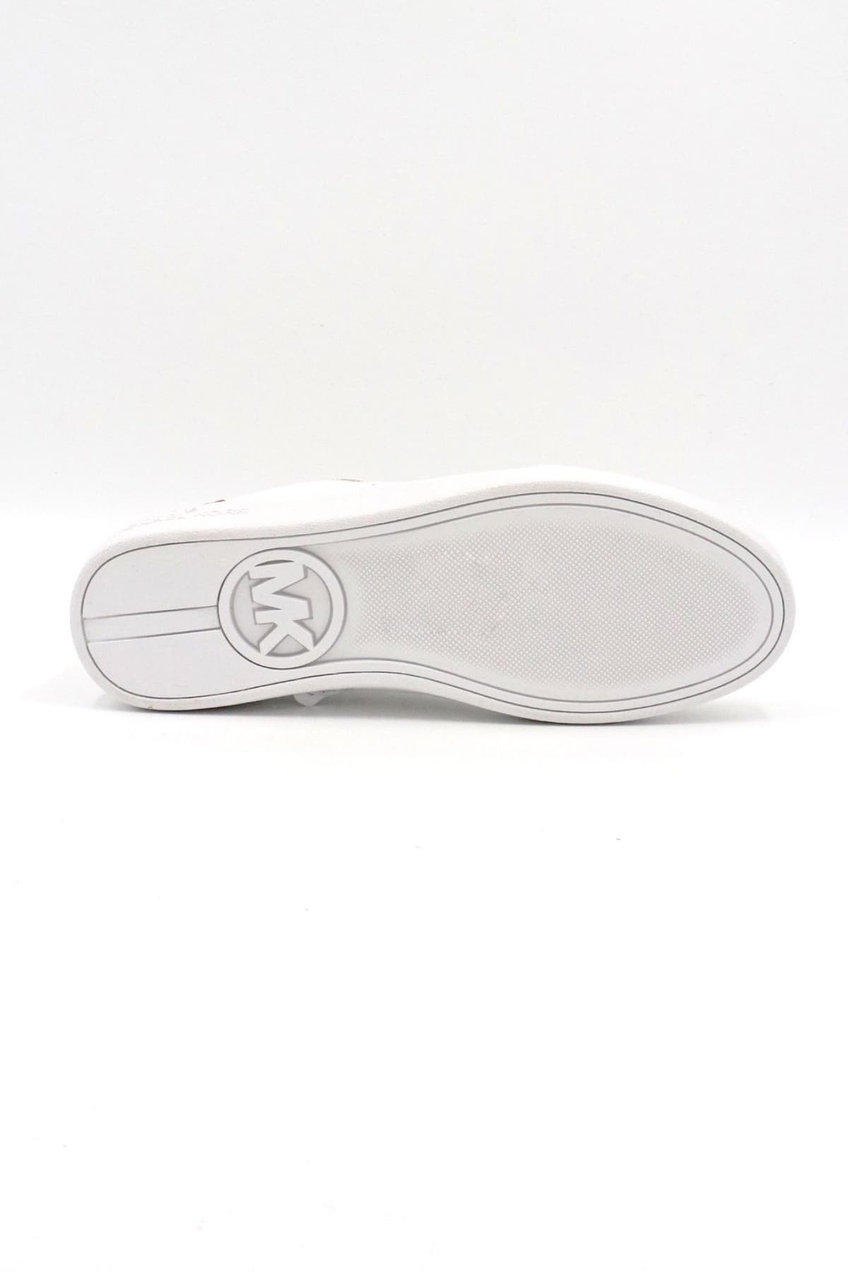 MICHAEL KORS ΠΑΠΟΥΤΣΙΑ SNEAKERS SCOTTY LACE UP LOGO ΧΡΥΣΟ/ΛΕΥΚΟ