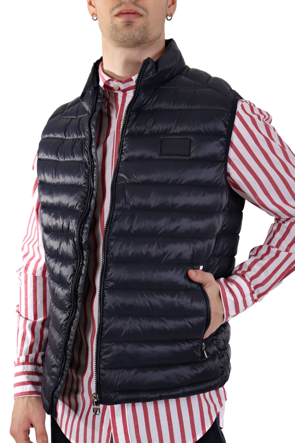 HECHTER ΜΠΟΥΦΑΝ ΑΜΑΝΙΚΟ LOGO ΜΠΛΕ ΣΚΟΥΡΟ