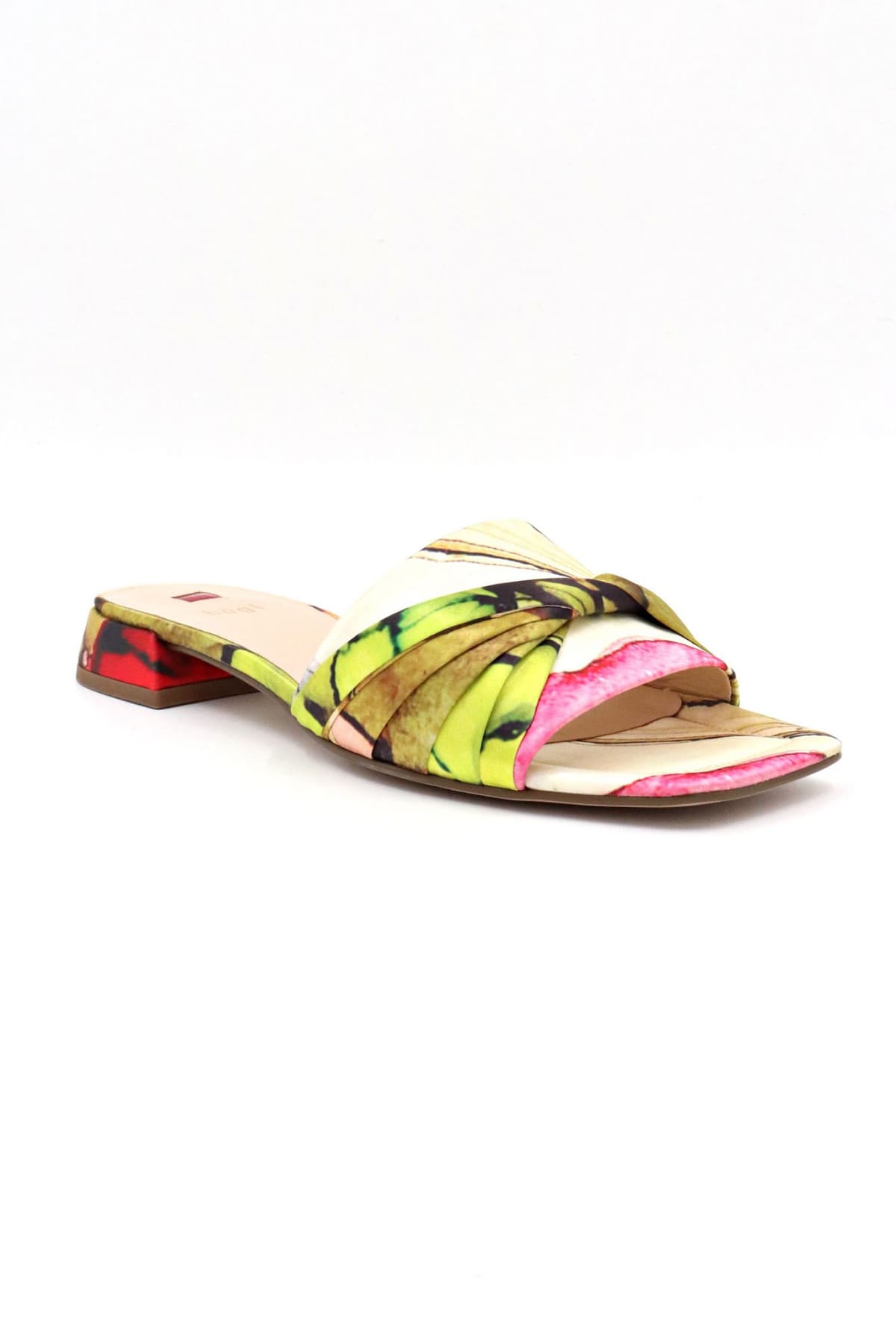 HOGL ΠΑΠΟΥΤΣΙΑ ΠΑΝΤΟΦΛΕΣ ΣΑΤΕΝ ΠΟΛΥΧΡΩΜΟ ΠΡΑΣΙΝΟ/ΜΠΕΖ