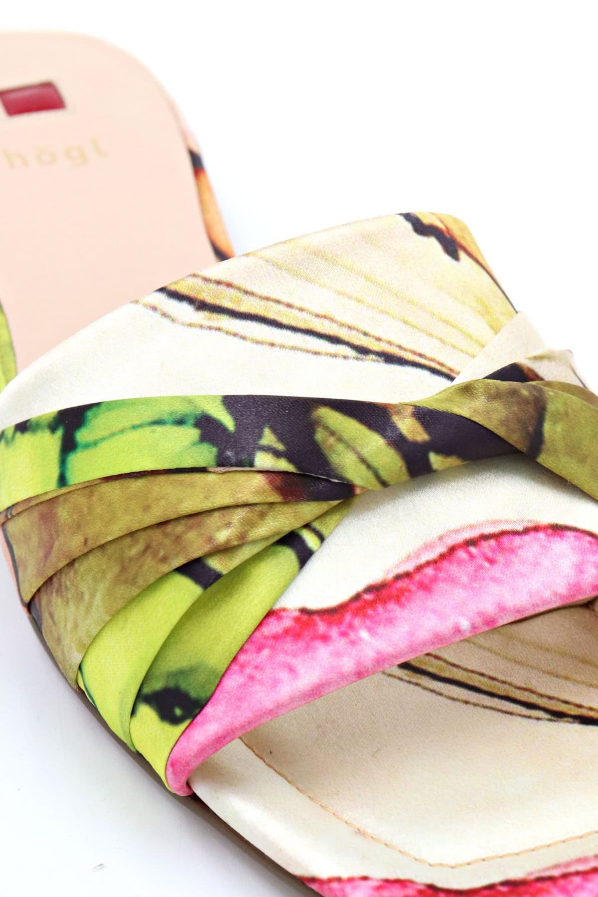 HOGL ΠΑΠΟΥΤΣΙΑ ΠΑΝΤΟΦΛΕΣ ΣΑΤΕΝ ΠΟΛΥΧΡΩΜΟ ΠΡΑΣΙΝΟ/ΜΠΕΖ