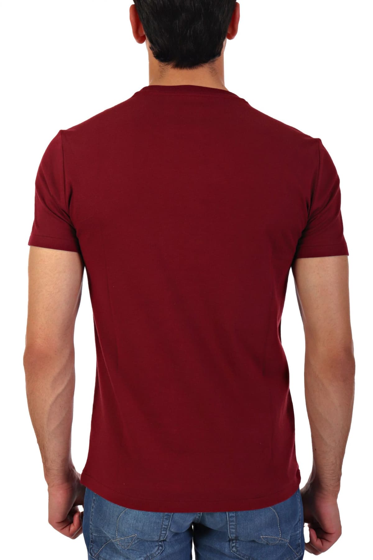 RALPH LAUREN T- SHIRT CUSTOM SLIM FIT LOGO ΜΠΟΡΝΤΩ