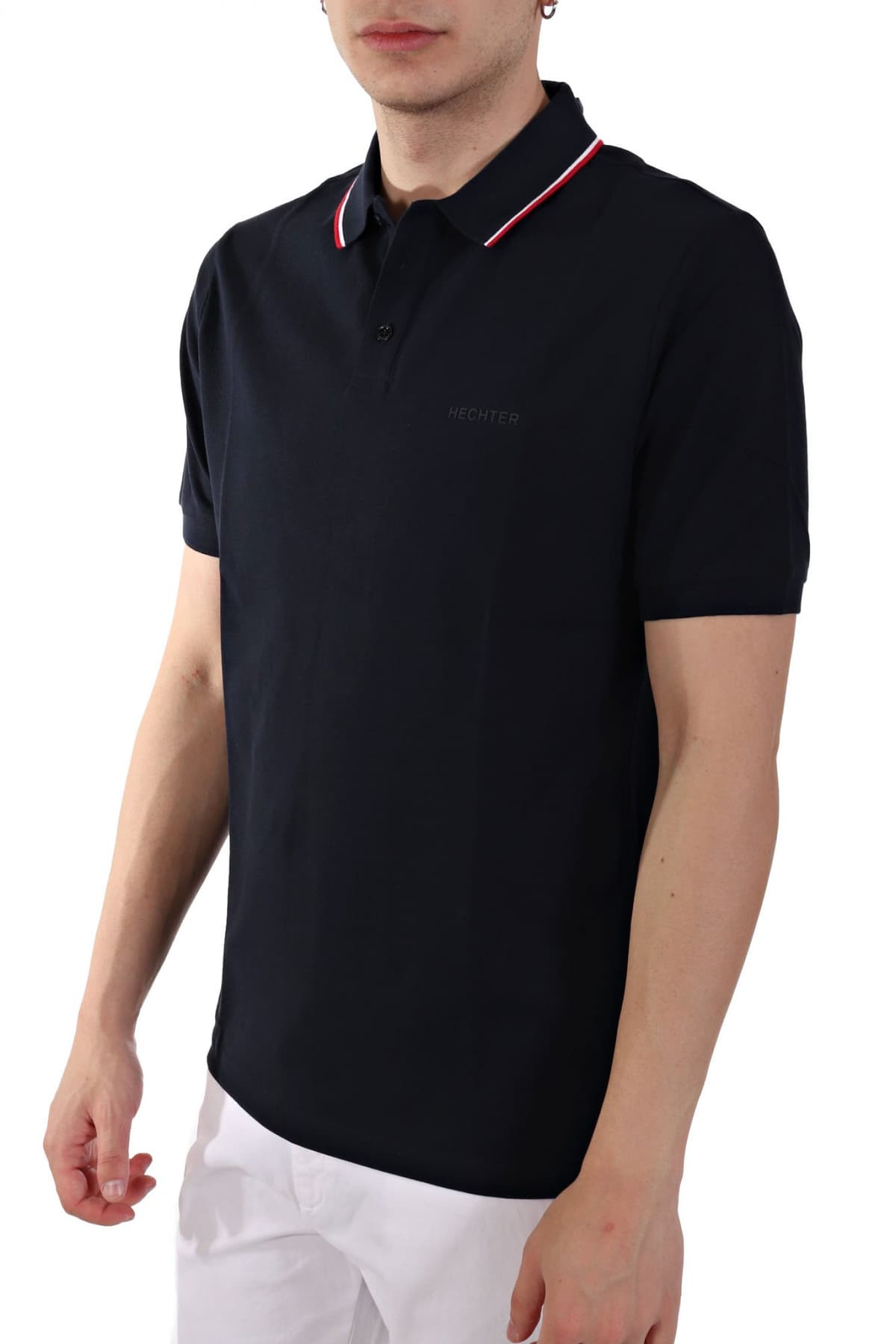 HECHTER POLO PIQUE ΡΙΓΑ ΓΙΑΚΑΣ ΜΠΛΕ ΣΚΟΥΡΟ