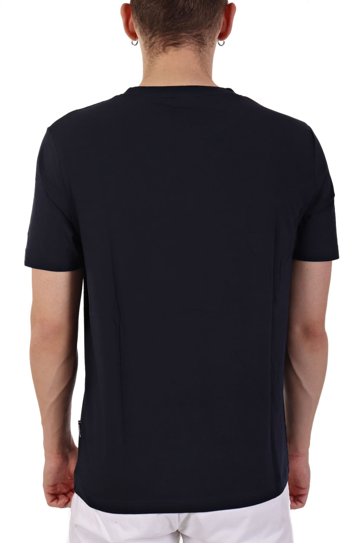 HECHTER T-SHIRT JERSEY LOGO ΑΝΑΓΛΥΦΟ ΜΕΓΑΛΟ ΜΠΛΕ ΣΚΟΥΡΟ