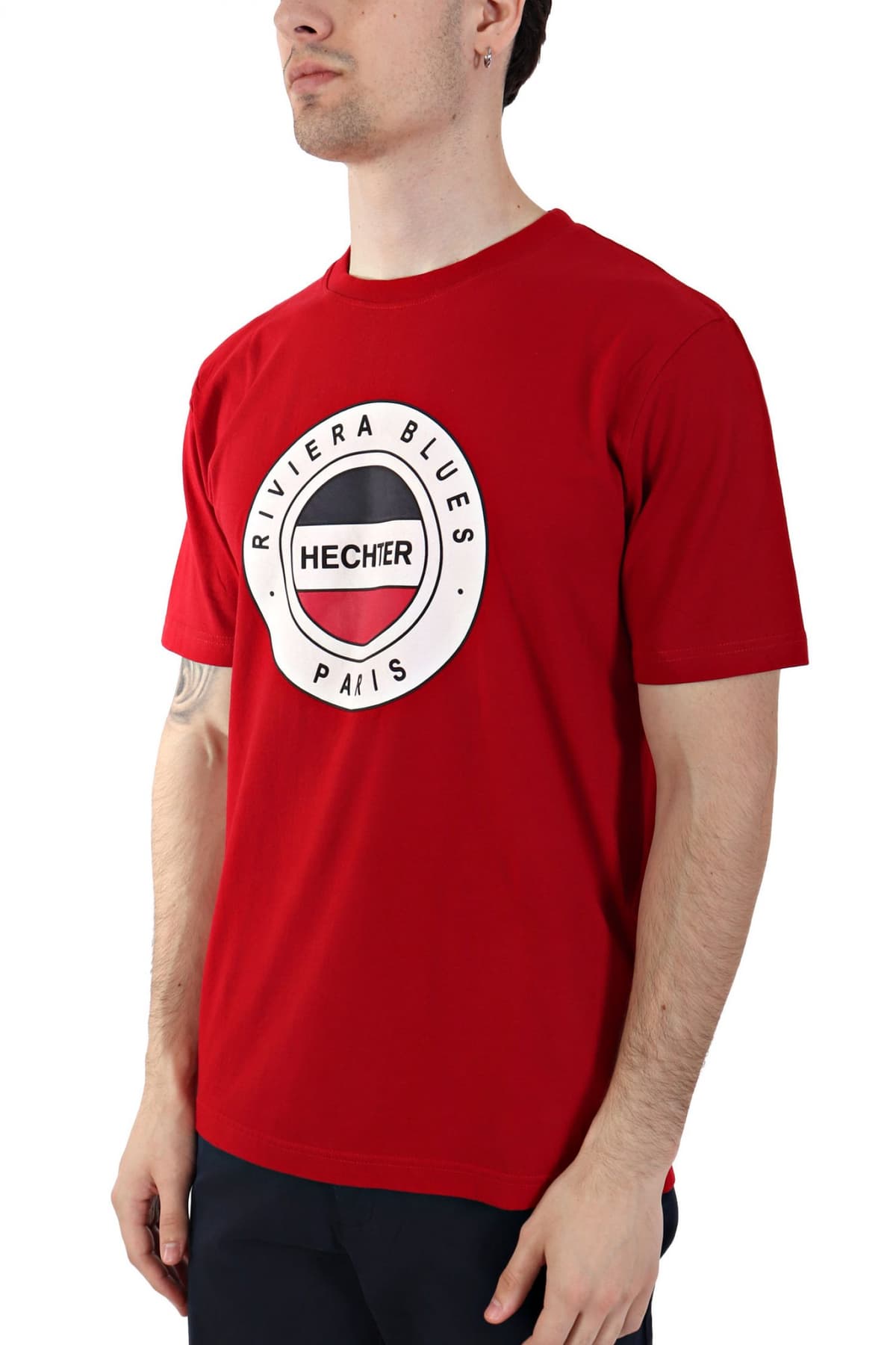 HECHTER T-SHIRT JERSEY LOGO ΚΟΚΚΙΝΟ