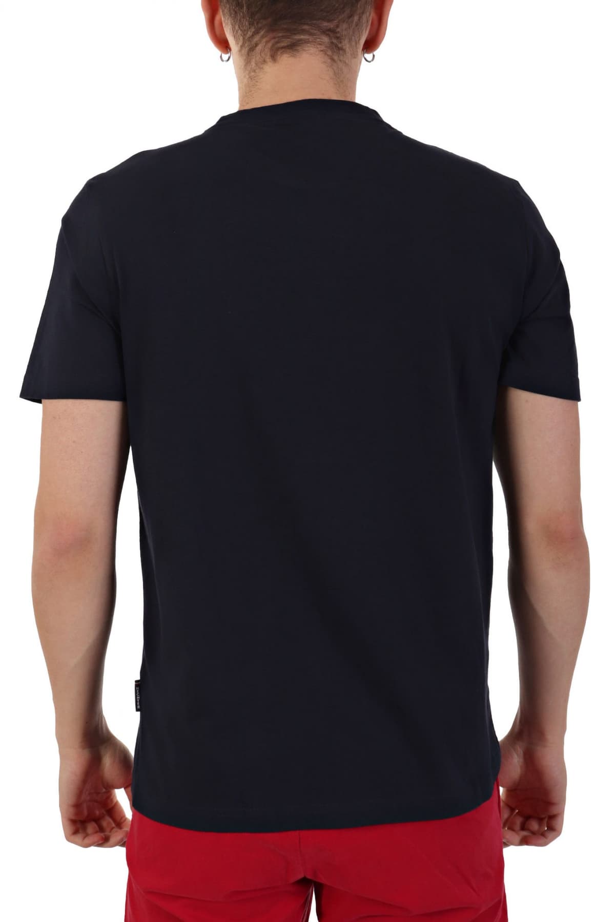 HECHTER T-SHIRT JERSEY LOGO ΜΠΛΕ ΣΚΟΥΡΟ