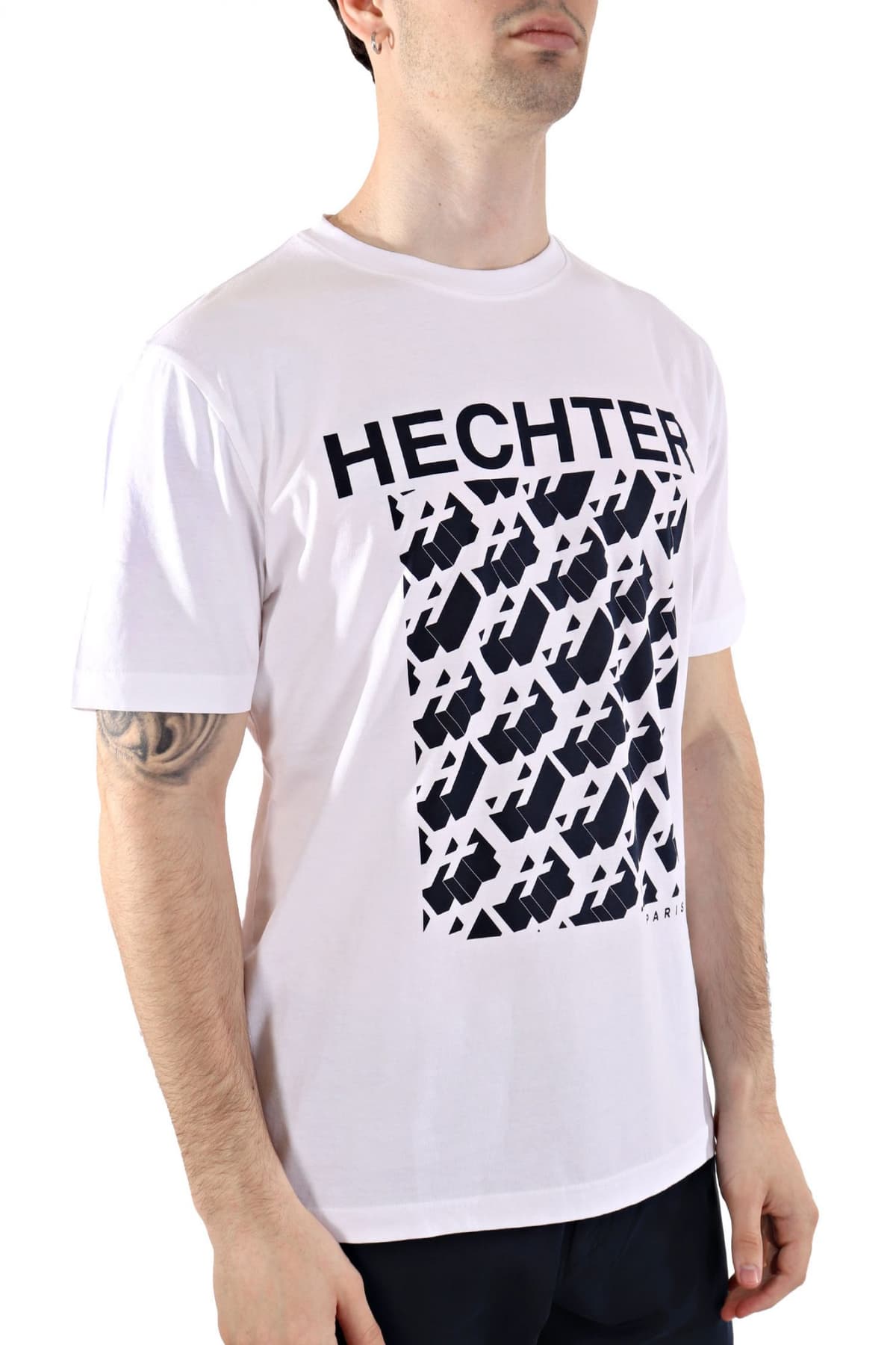 HECHTER T-SHIRT JERSEY ΜΙΚΡΟΣΧΕΔΙΟ LOGO ΛΕΥΚΟ