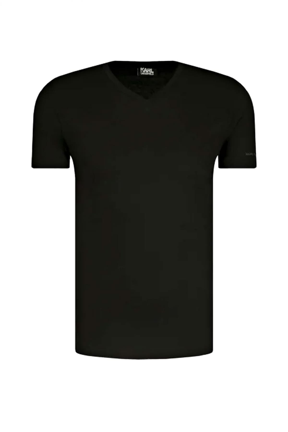 KARL LAGERFELD T-SHIRT 2PACK ΕΣΩΡΟΥΧΟ V-NECK MAYΡΟ
