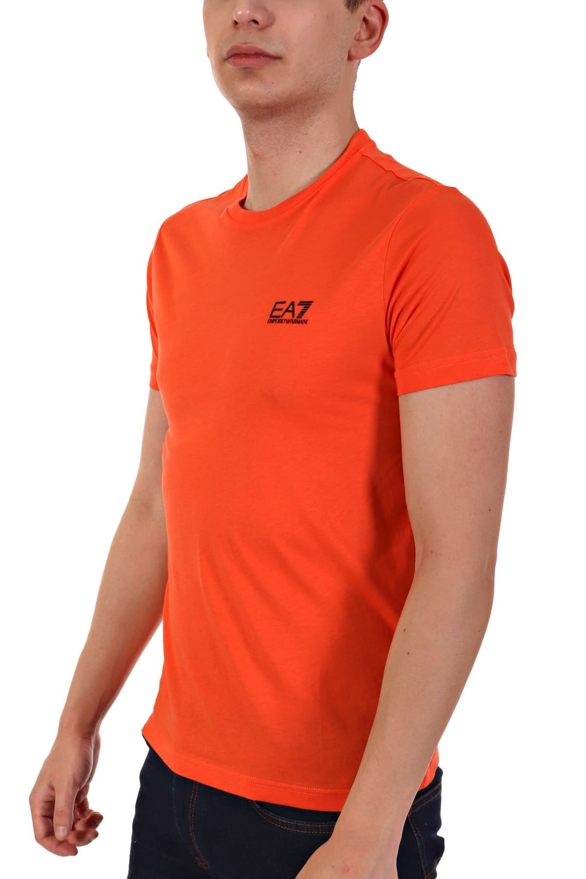 ARMANI 7 T-SHIRT LOGO ΠΟΡΤΟΚΑΛΙ