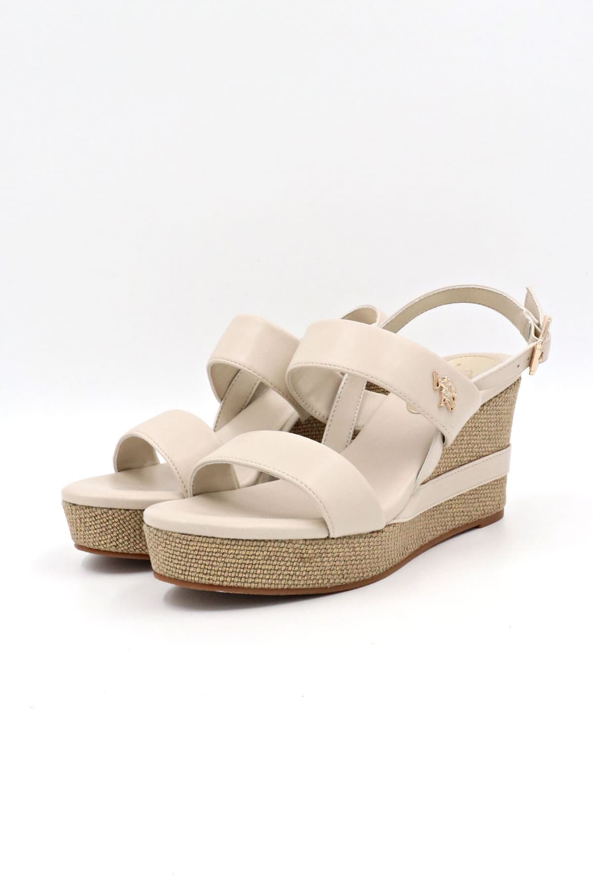 U.S. POLO ASSN. ΠΑΠΟΥΤΣΙΑ ΠΛΑΤΦΟΡΜΕΣ ALYSSA LOGO ΜΠΕΖ /ΧΡΥΣΟ