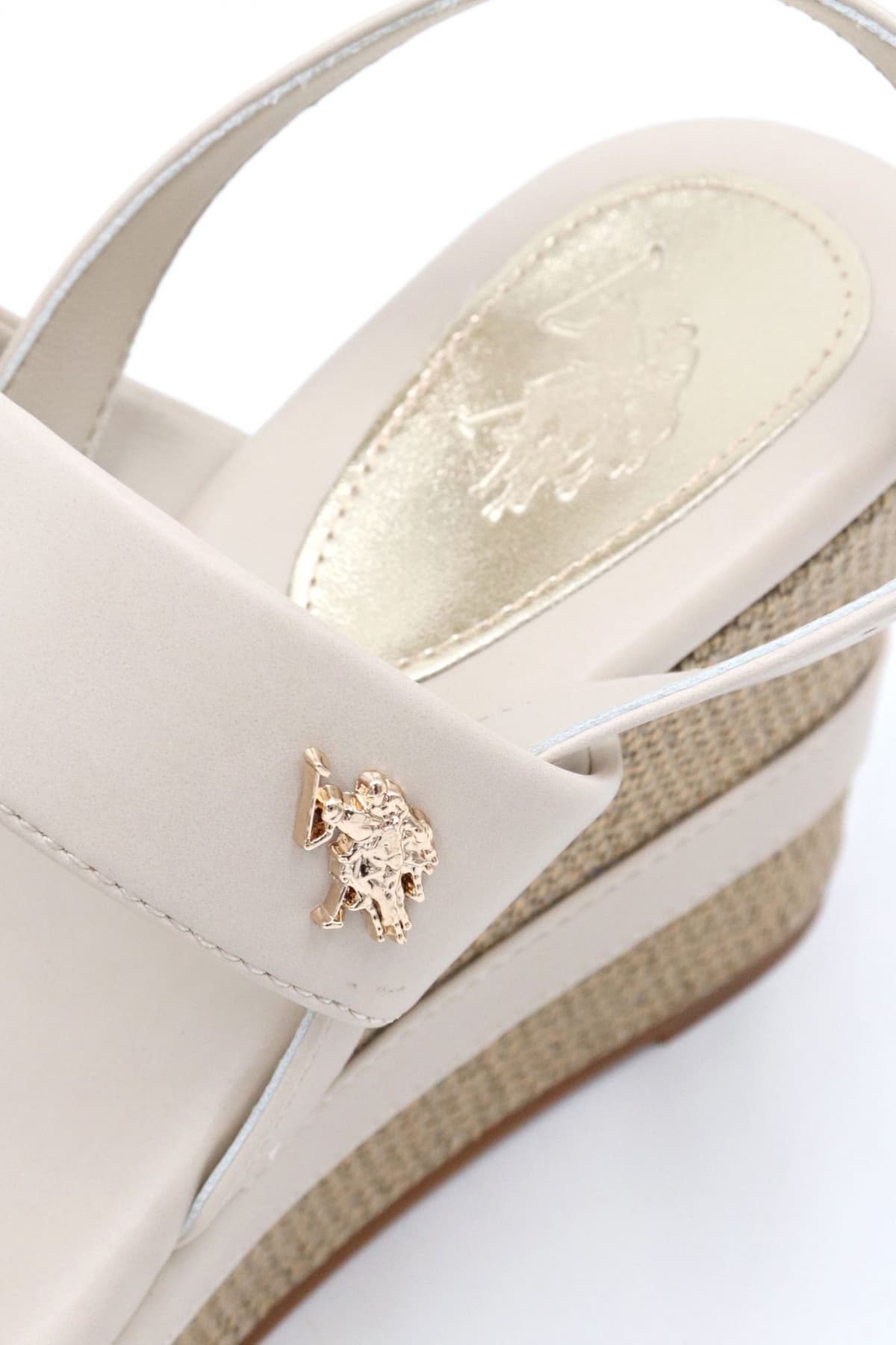 U.S. POLO ASSN. ΠΑΠΟΥΤΣΙΑ ΠΛΑΤΦΟΡΜΕΣ ALYSSA LOGO ΜΠΕΖ /ΧΡΥΣΟ