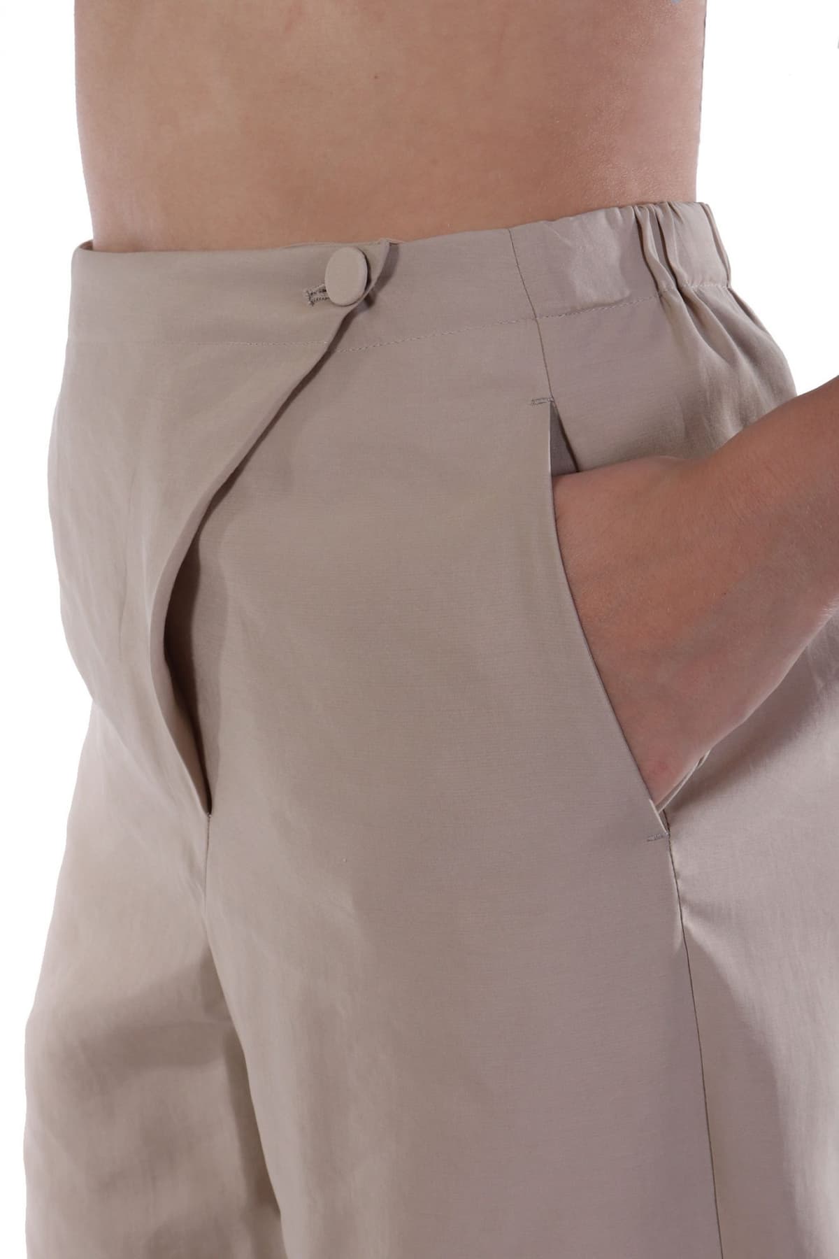 EMPORIO ARMANI ΠΑNΤΕΛΟΝΑ ΛΟΞΟ ΚΟΥΜΠΩΜΑ ΛΑΣΤΙΧΟ ΜΕΣΗ ΜΠΕΖ