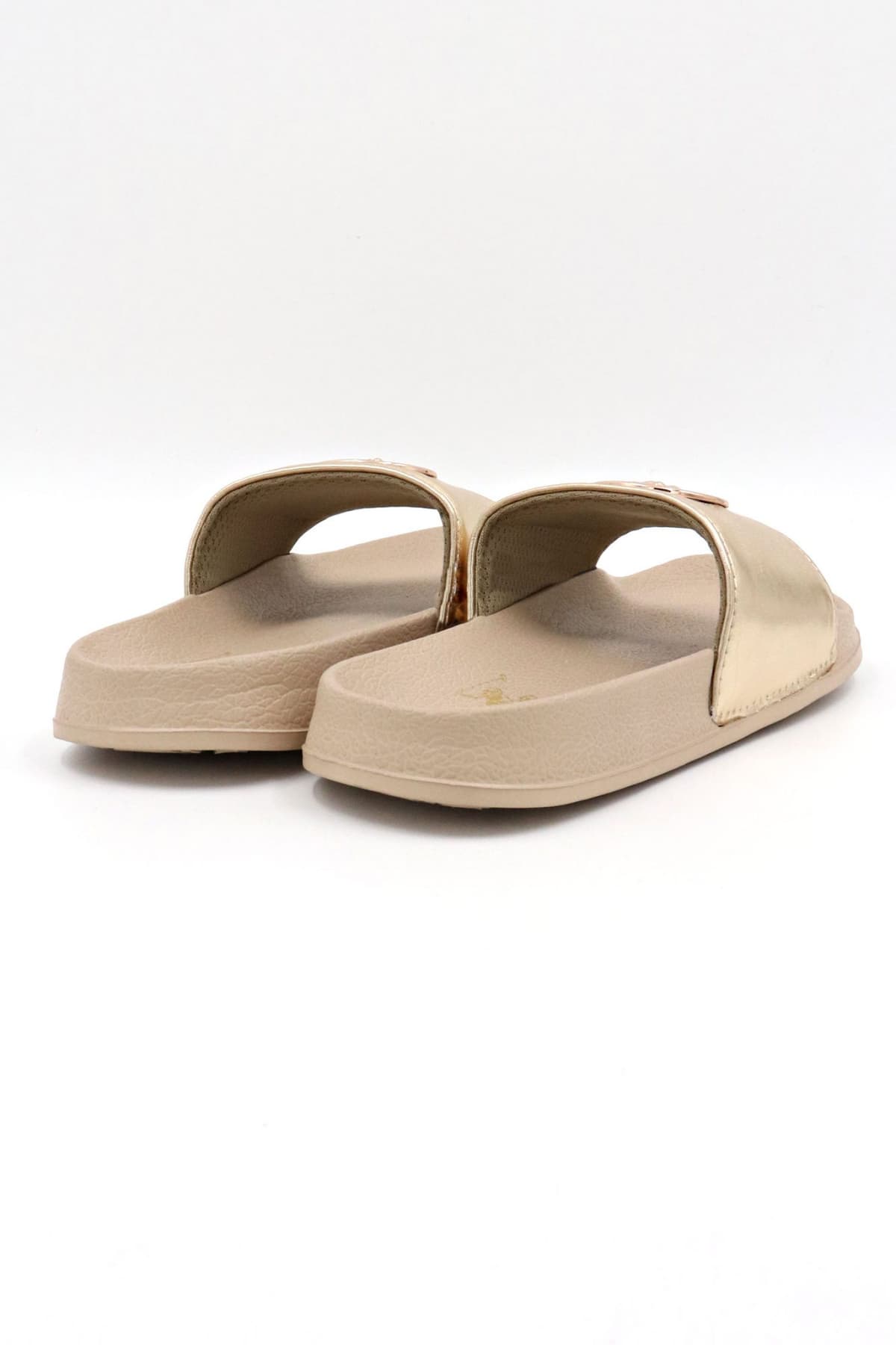 U.S. POLO ASSN. ΠΑΠΟΥΤΣΙΑ ΠΑΝΤΟΦΛΕΣ METΑΛΛΙΚΟ LOGO ΧΡΥΣΟ