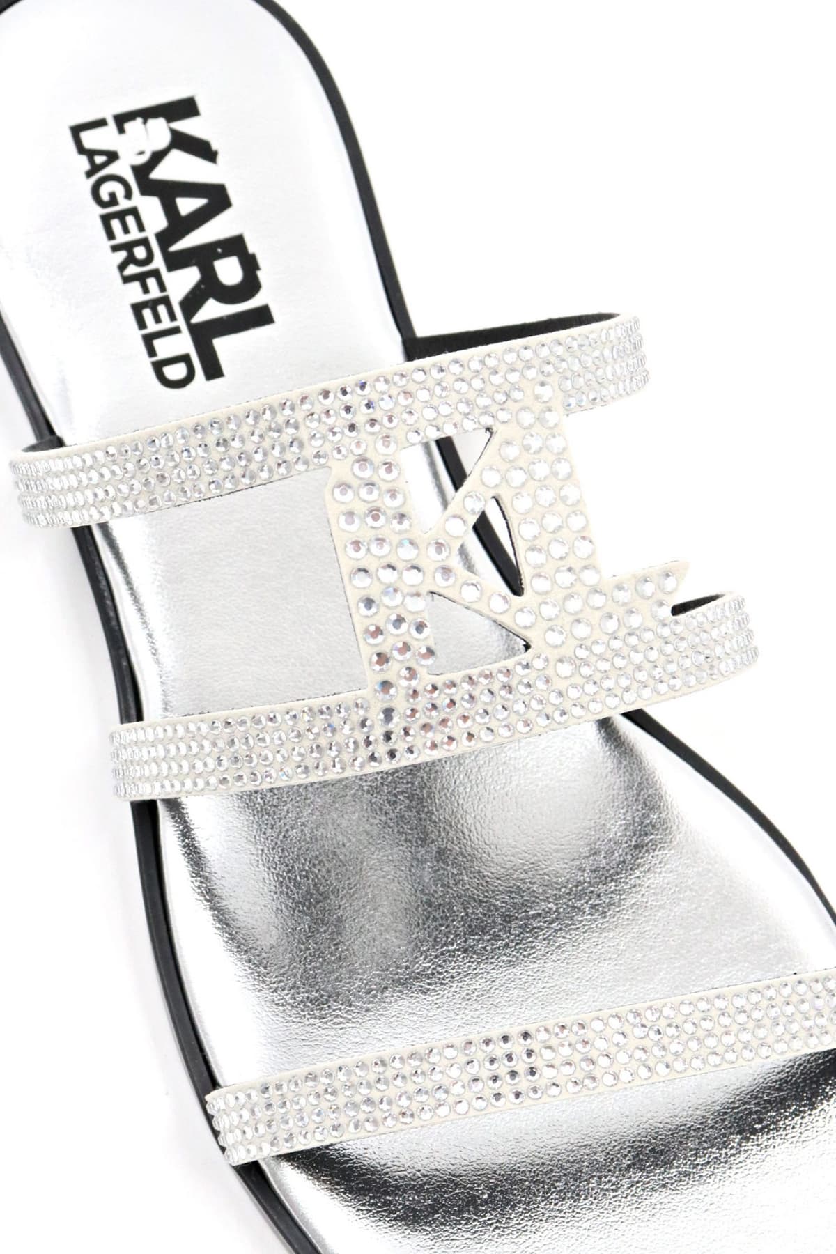 KARL LAGERFELD ΠΑΠΟΥΤΣΙΑ ΠΑΝΤΟΦΛΕΣ OLYMPIA ΣΤΡΑΣ LOGO AΣΗΜΙ