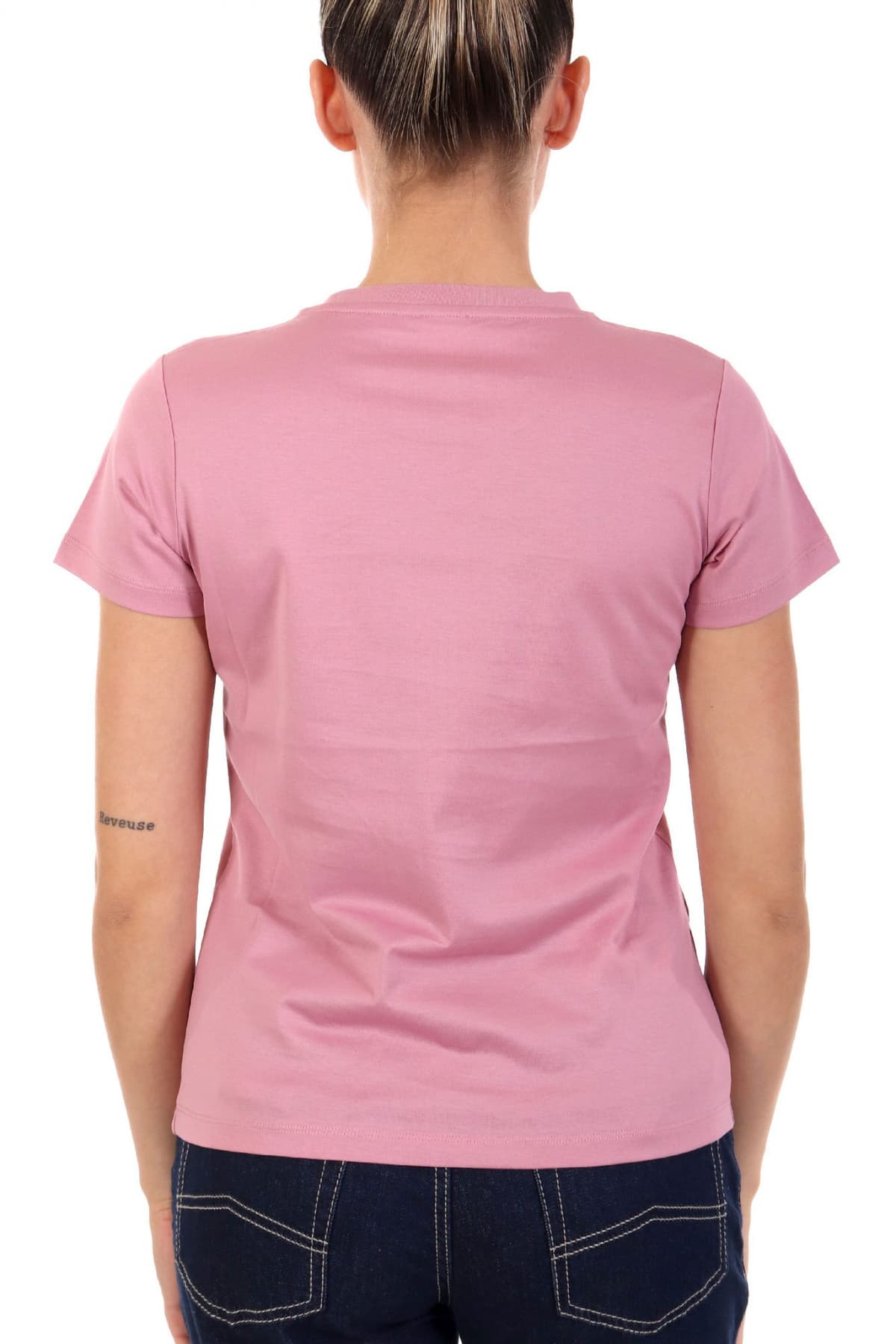 PINKO T-SHIRT BUSSOLOTTO LOGO ΡΟΖ