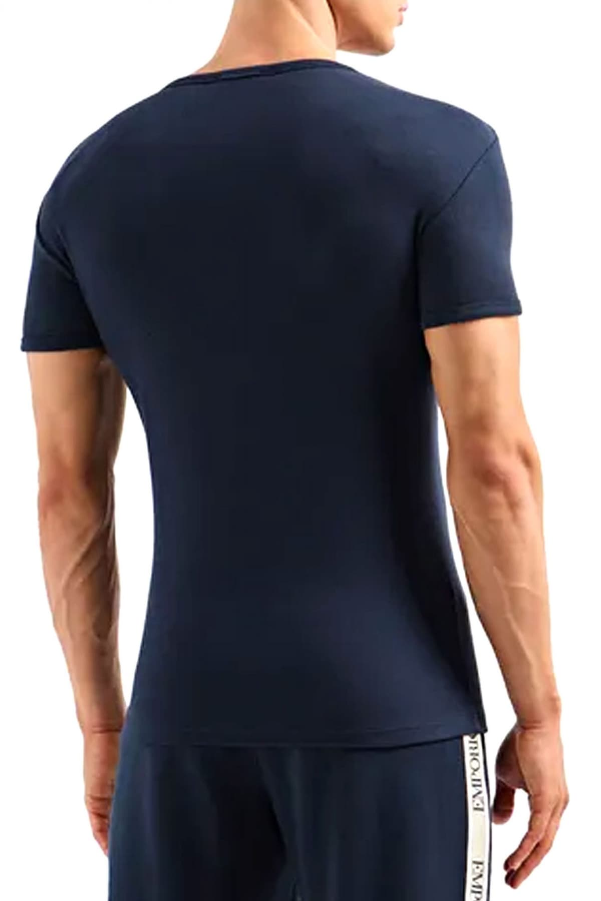 EMPORIO ARMANI ΕΣΩΡΟΥΧΟ T-SHIRT HALF BUTTON COTTON RIB ΜΠΛΕ