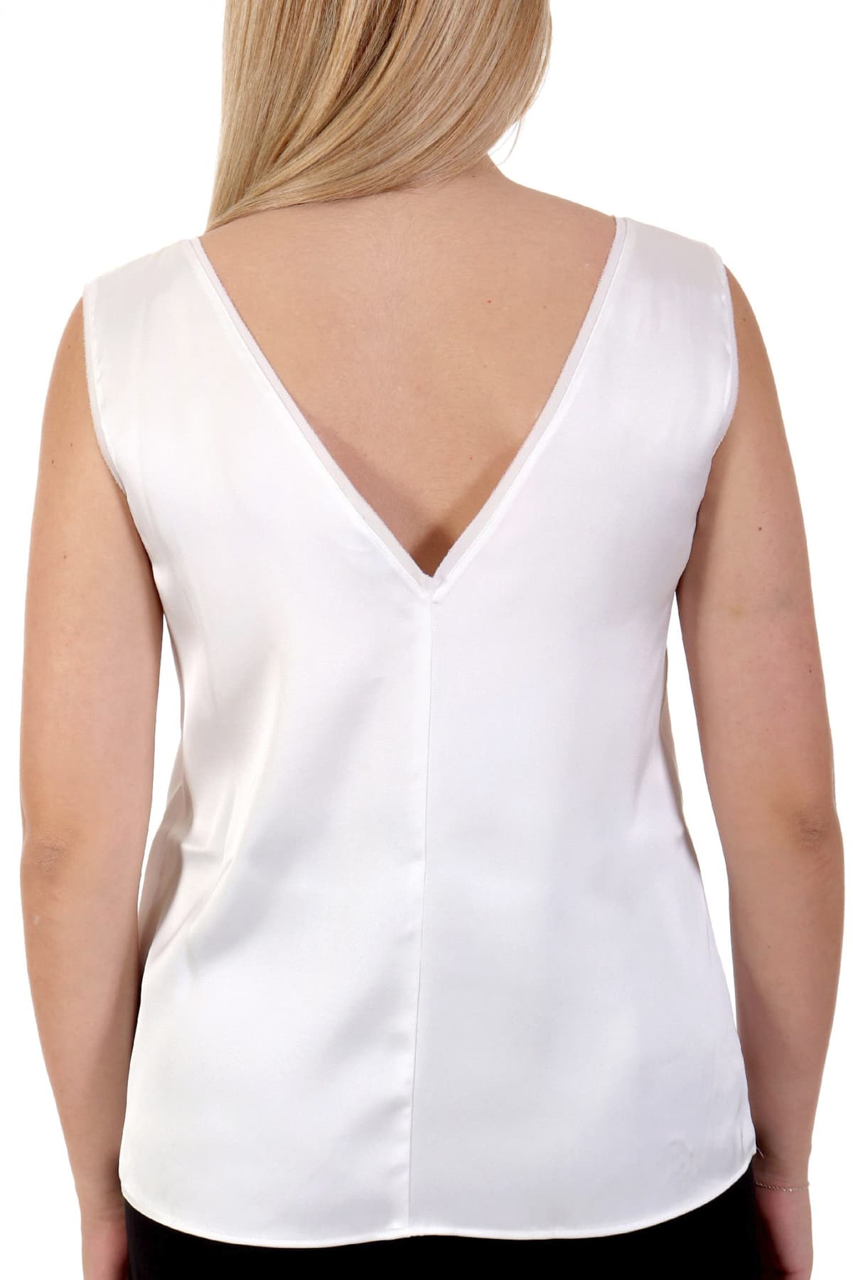 MARELLA EMME DEODARA TOP V-NECK ΛΕΥΚΟ