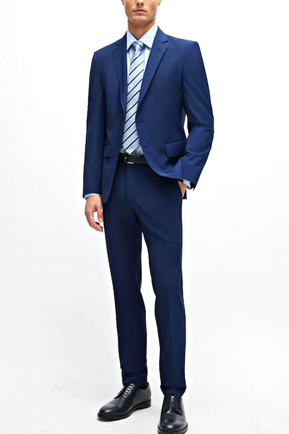 BOSS ΚΟΣΤΟΥΜΙ SLIM FIT H-HUGE-2PCS-224 ΜΠΛΕ