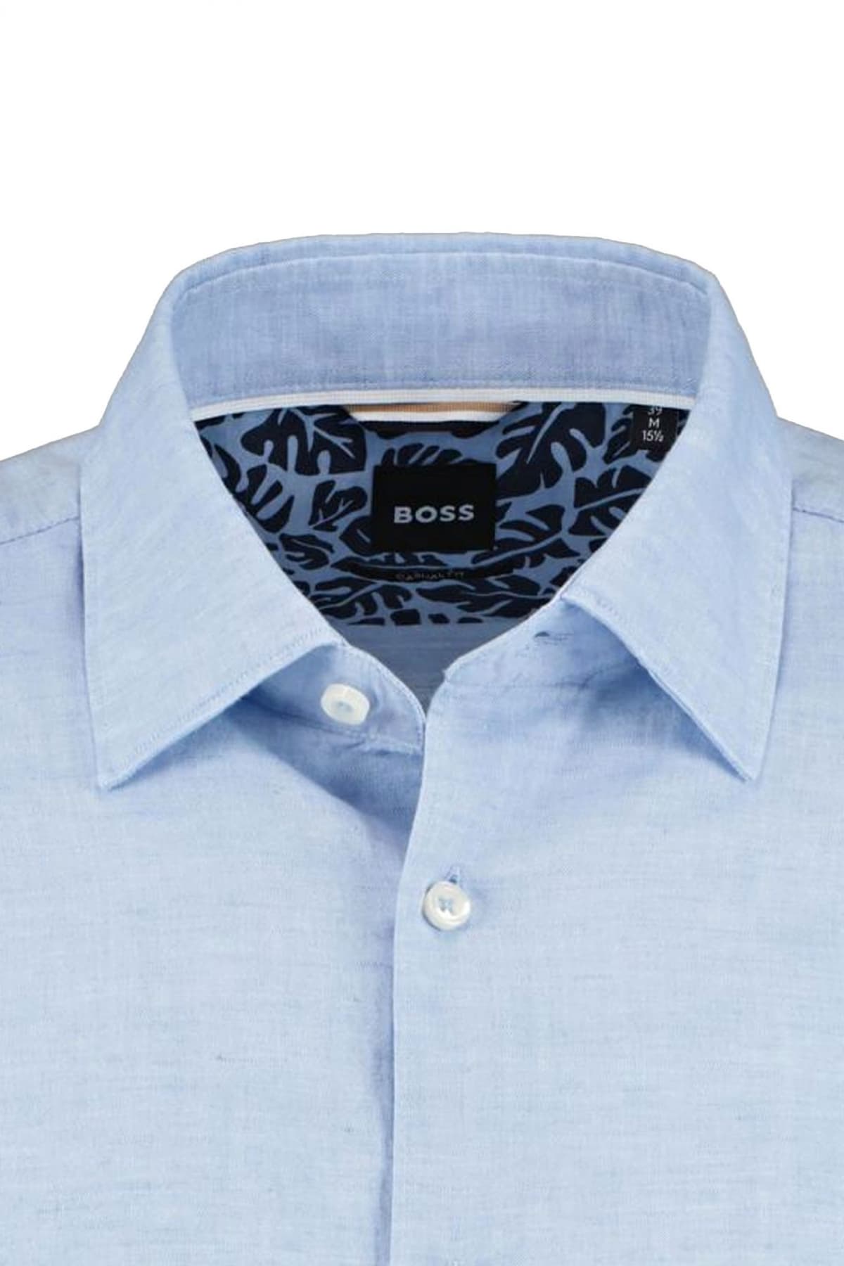 BOSS ΠΟΥΚΑΜΙΣΟ ΛΙΝΟ CASUAL FIT C-HAL-KENT-C4-222 ΣΙΕΛ