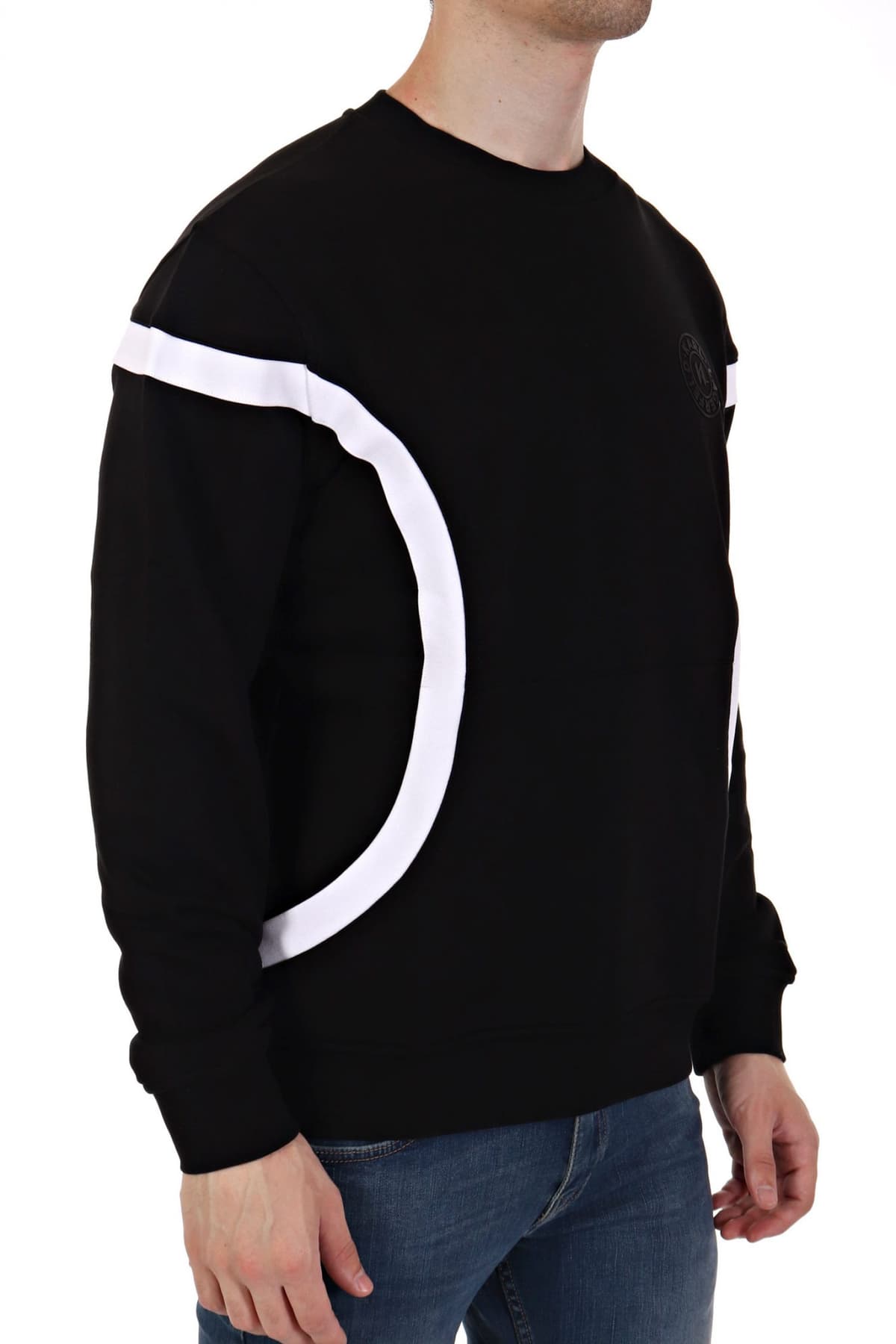 KARL LAGERFELD ΦΟΥΤΕΡ CREW NECK LOGO ΜΑΥΡΟ-ΛΕΥΚΟ