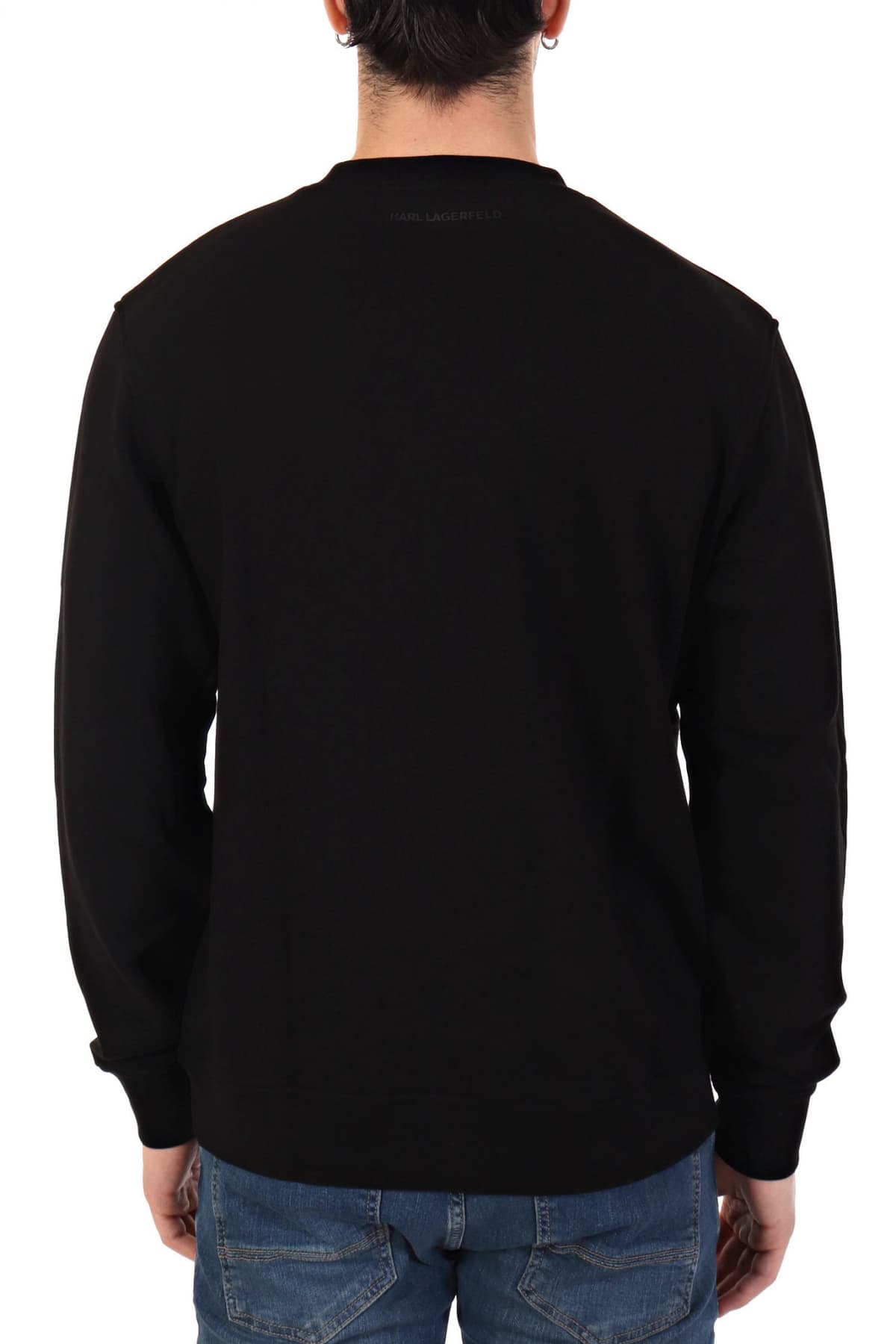 KARL LAGERFELD ΦΟΥΤΕΡ CREW NECK LOGO ΜΑΥΡΟ