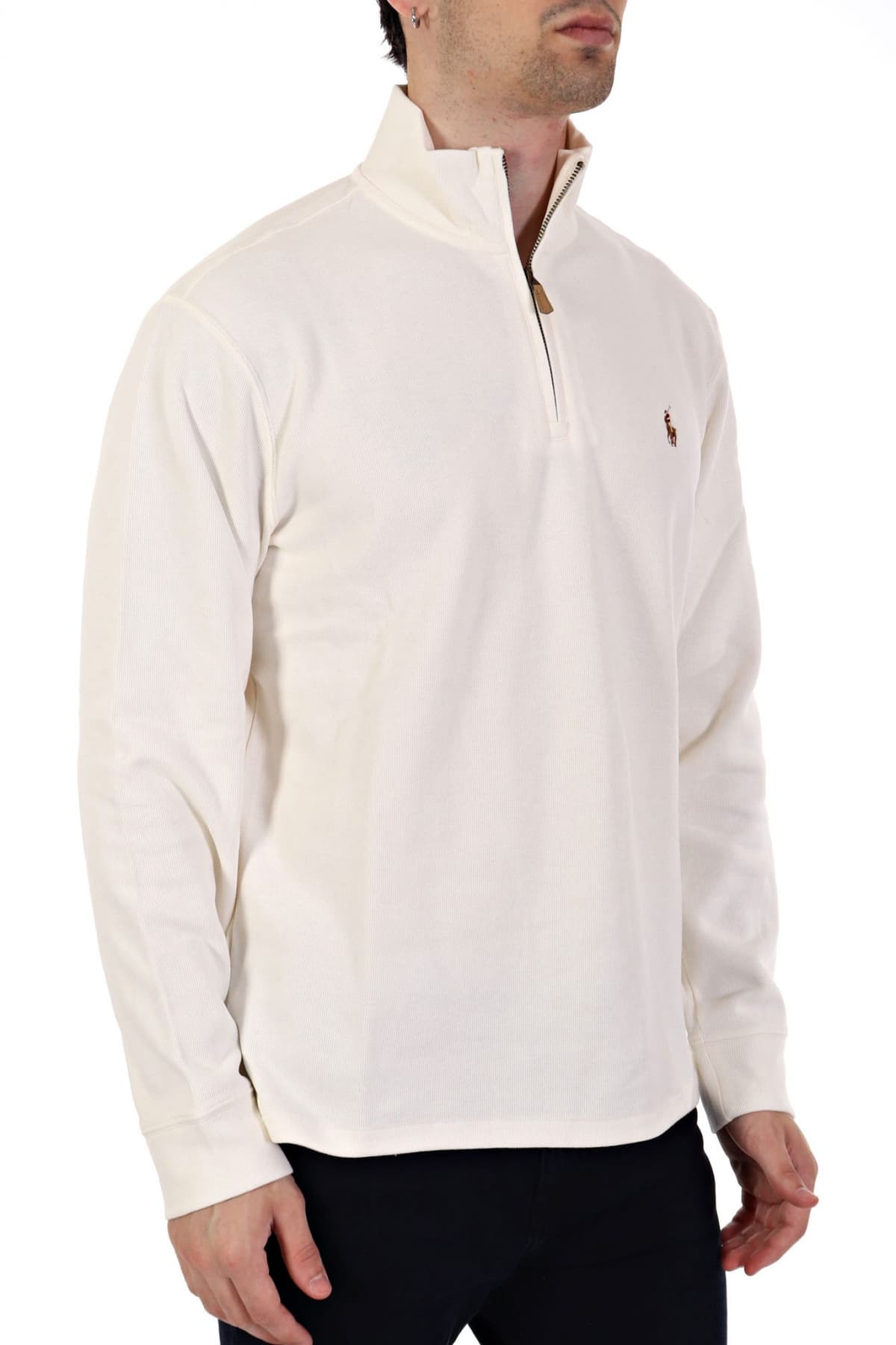 RALPH LAUREN ΦΟΥΤΕΡ HALFZIP LOGO ΕΚΡΟΥ