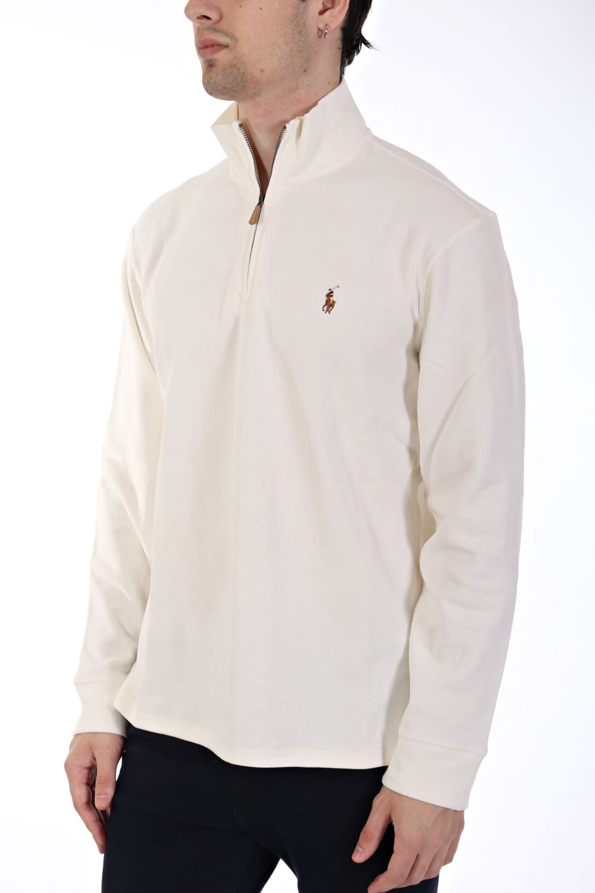 RALPH LAUREN ΦΟΥΤΕΡ HALFZIP LOGO ΕΚΡΟΥ